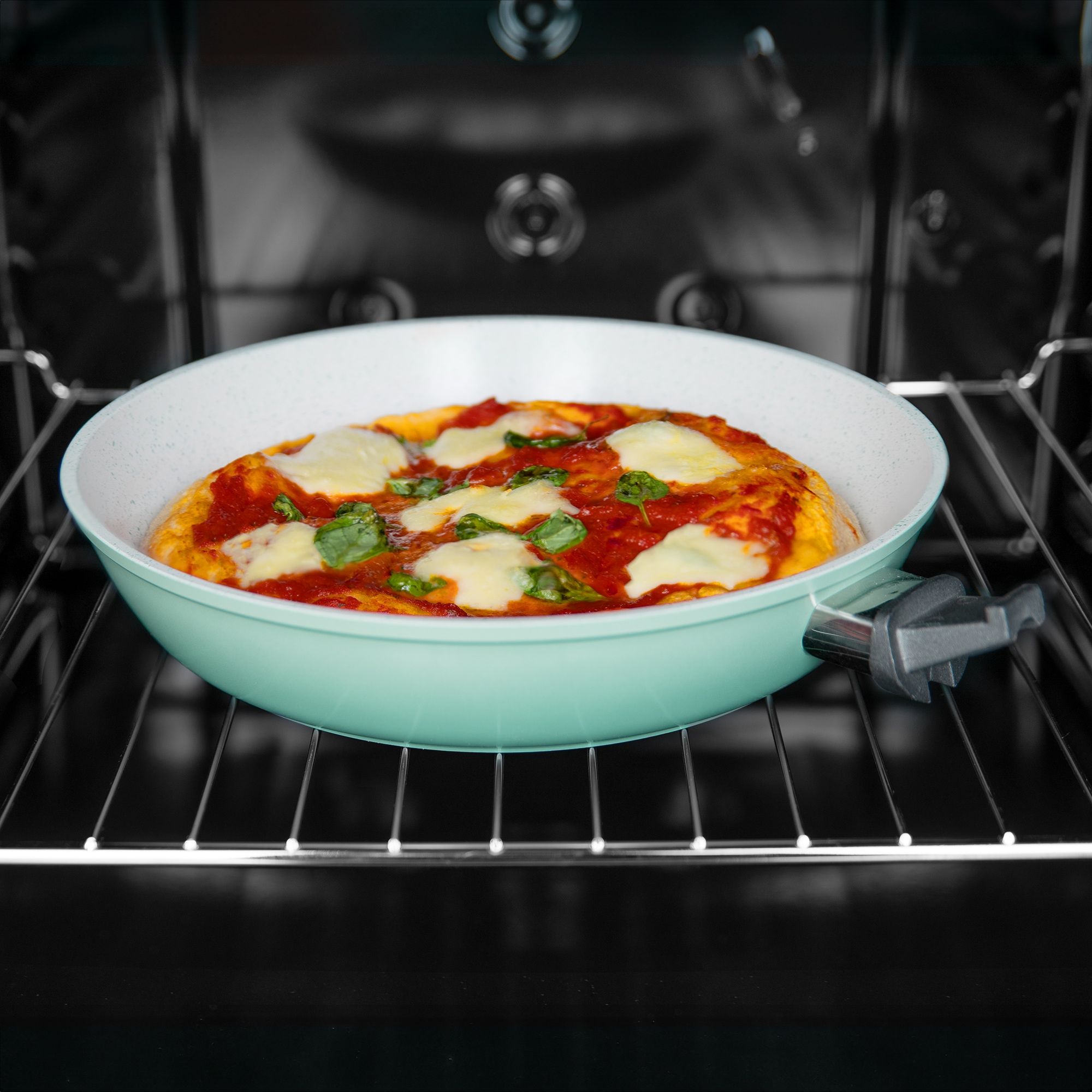 Genius Set de poêles »Cerafit Revolution Ø 24 cm 28 cm« Keramik Set, 6 cuis tlg. inkl. Glasdeckel und 2x Clia Genie Schwamm