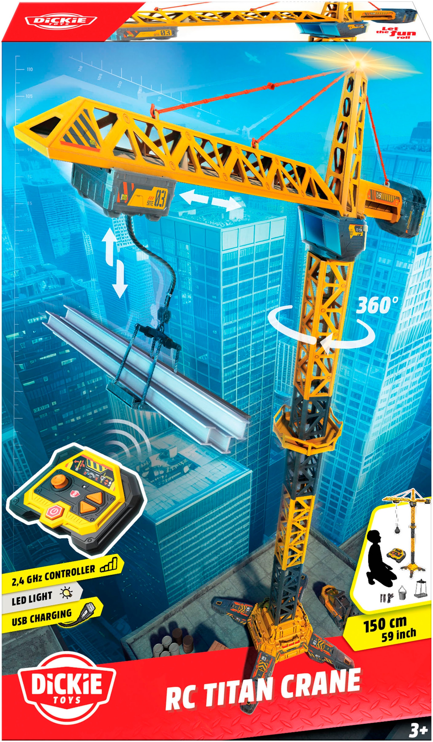 Dickie Toys RC-Auto »RC Titan Crane« mit Licht