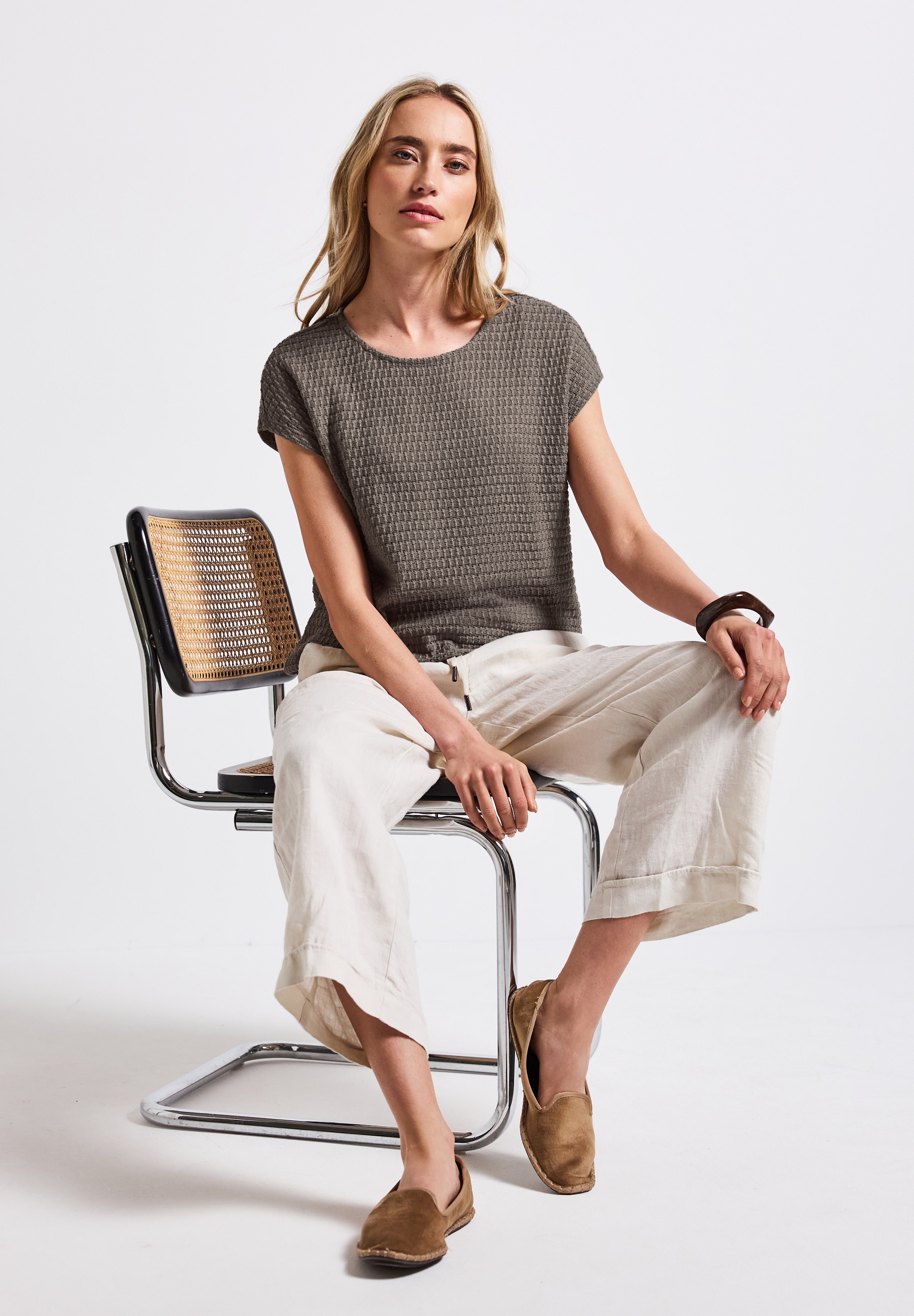 STREET ONE T-Shirt, in Struktur-Optik