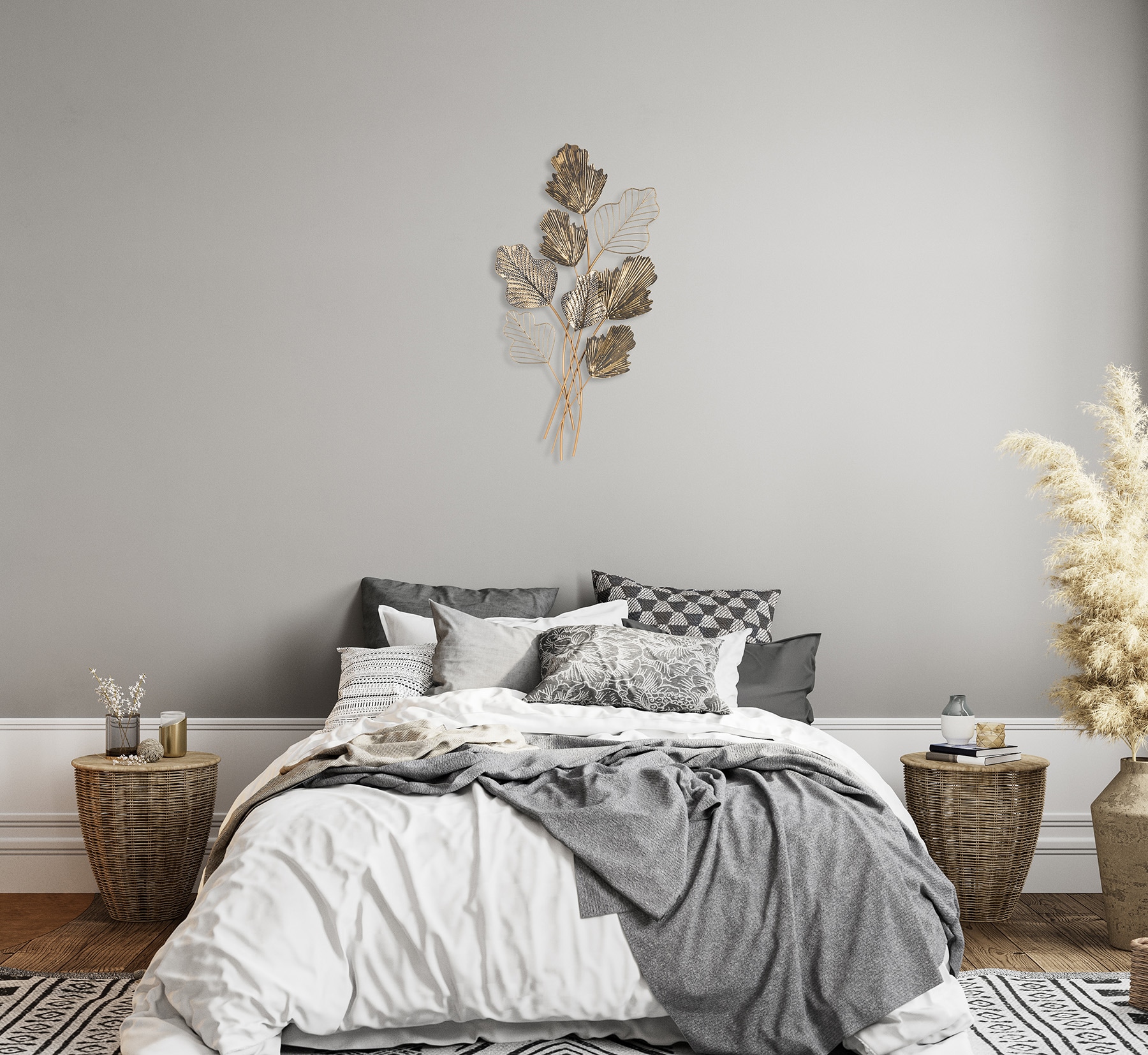 Bönninghoff Metallbild »BLÄTTER 54x98 cm – Deko modern« Blätter | Blätterbilder | Pflanzen Wanddekoration