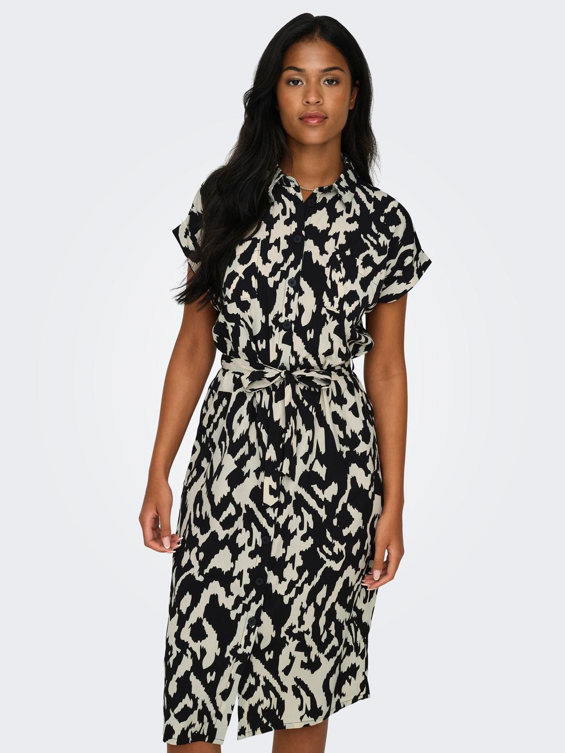 Image of ONLY Hemdblusenkleid "ONLHANNOVER S/S SHIRT DRESS NOOS WVN" Brusttaschen Sommerkleid