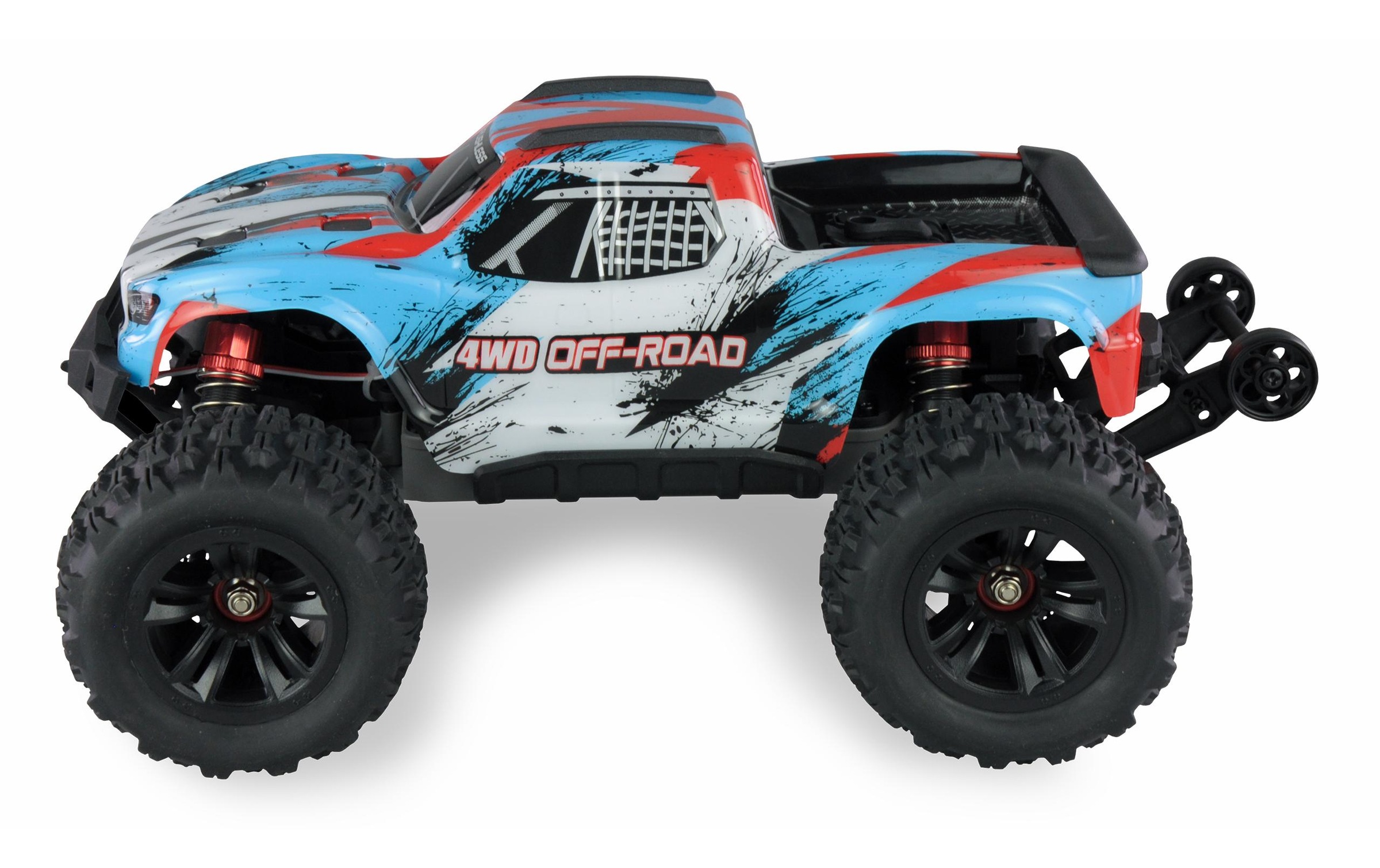 Amewi RC-LKW »Monster Truck Hyper GO Brushless 4WD, Blau/Weiss, RTR«