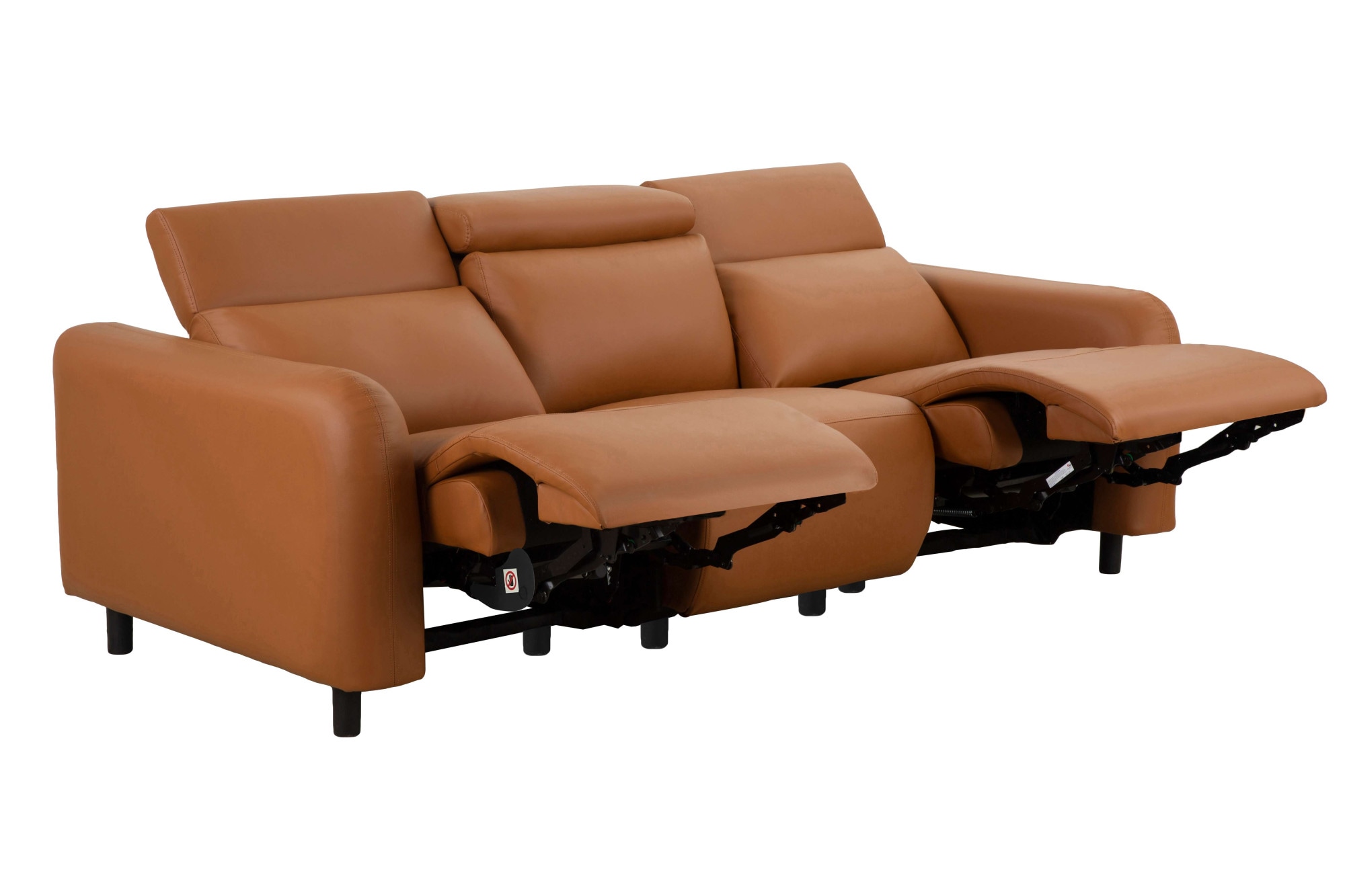 Home affaire 3-places »SKAANE Lederoptik, 229 cm, manuelle-u. elektrische Relaxfunktion« Relax-Funktion in 2 Sitzen, Kopfteilverstellung, Federkernpolsterung