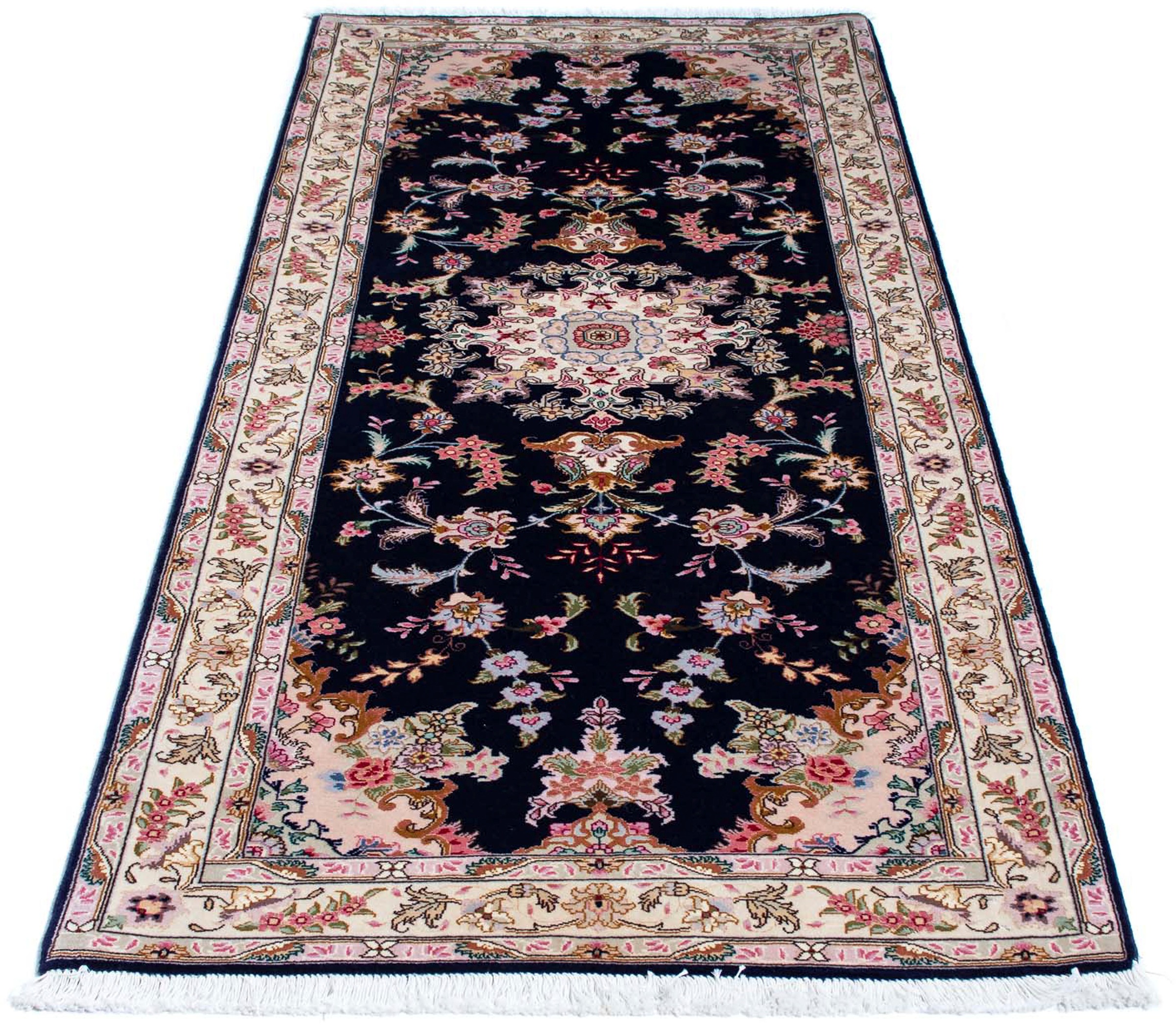 Image of morgenland Orientteppich »Perser - Täbriz - Royal - 200 x 83 cm - dunkelblau«, rechteckig, 7 mm Höhe, Wohnzimmer, Handgeknüpft, Einzelstück mit Zertifikat bei Ackermann Versand Schweiz
