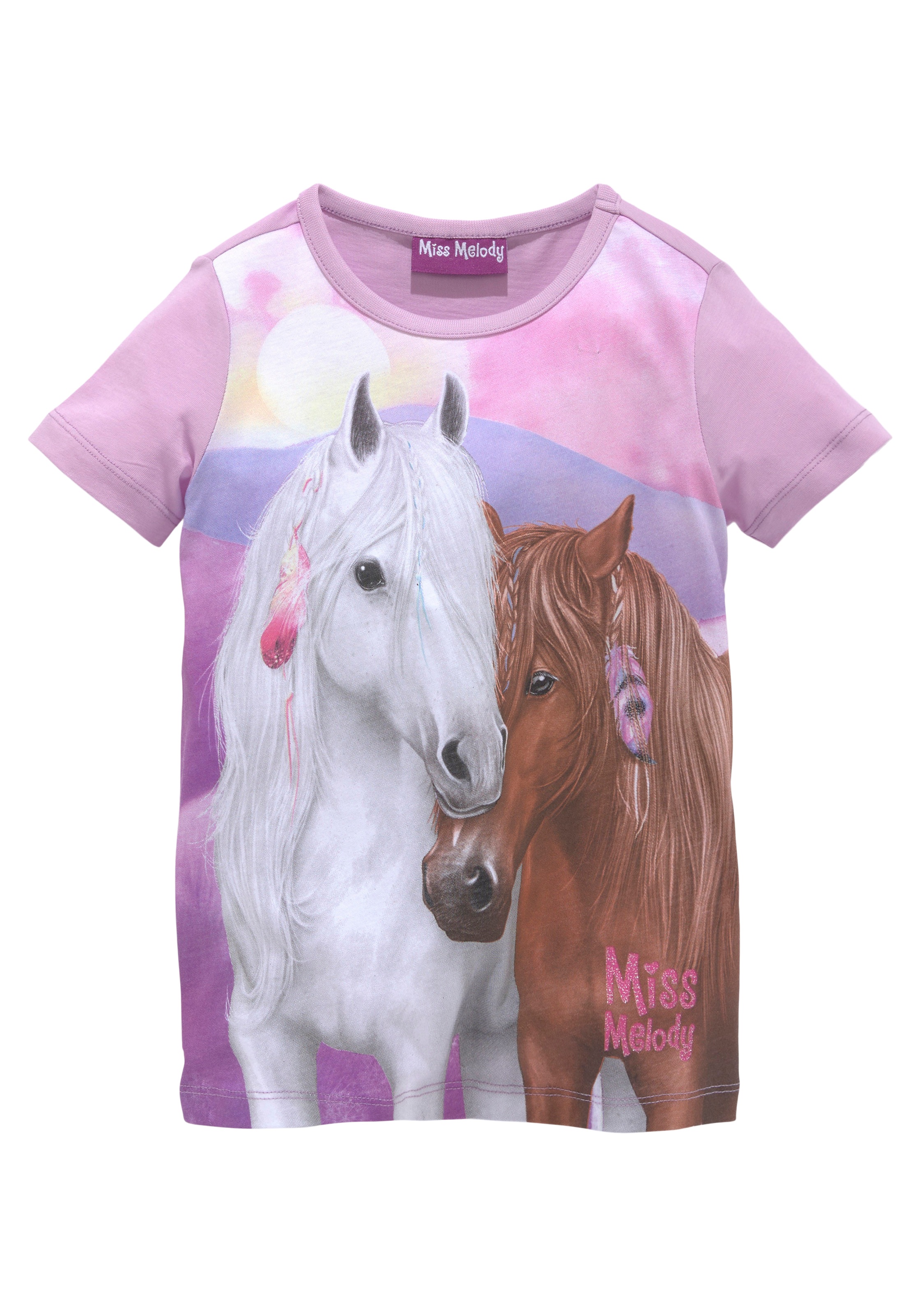 versandkostenfrei mit Melody T-Shirt, kaufen ohne Mindestbestellwert Miss Modische - schönem Pferdemotiv