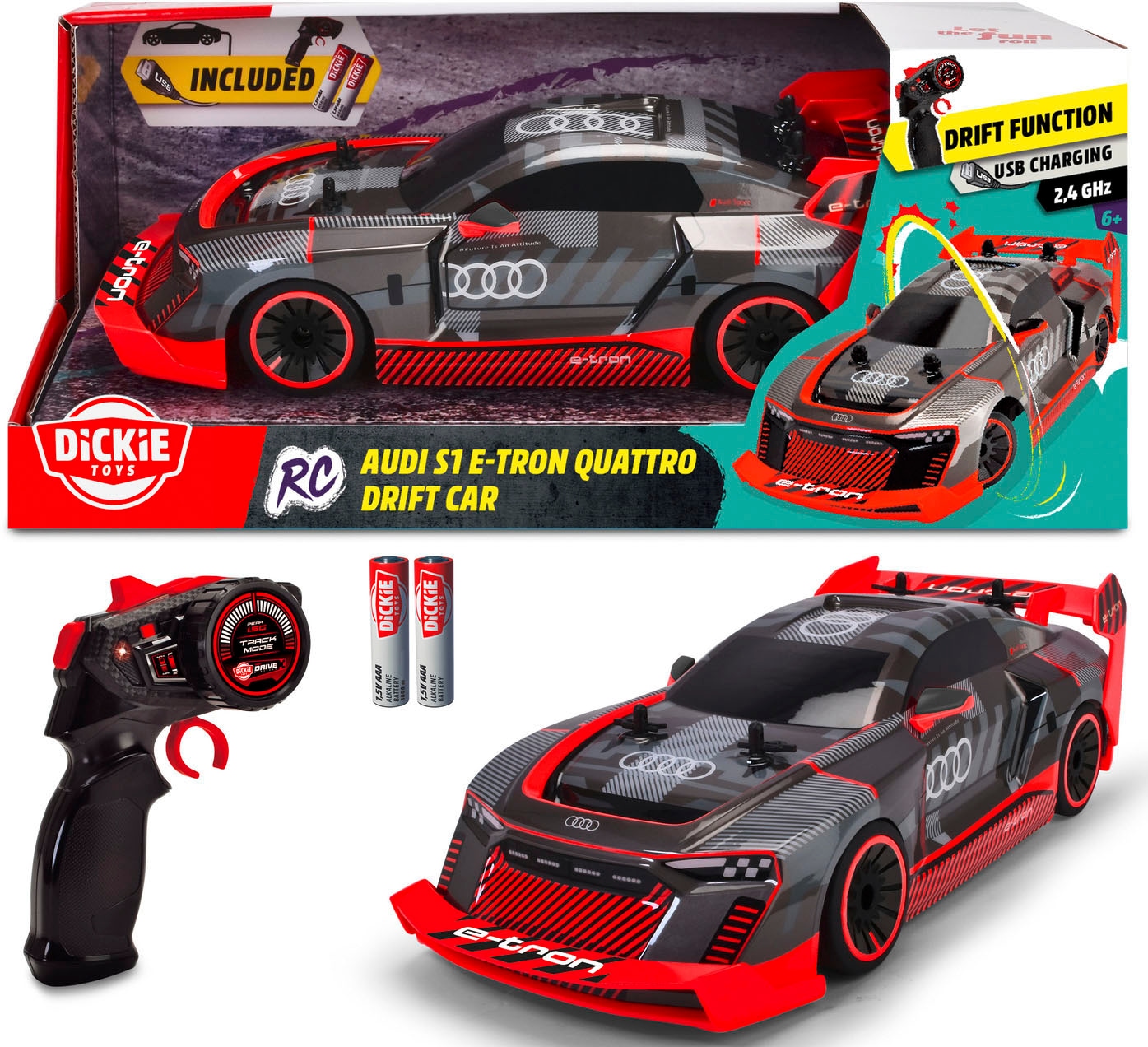 Dickie Toys Voiture RC »Audi S1 E-Tron Quattro Drift Car«