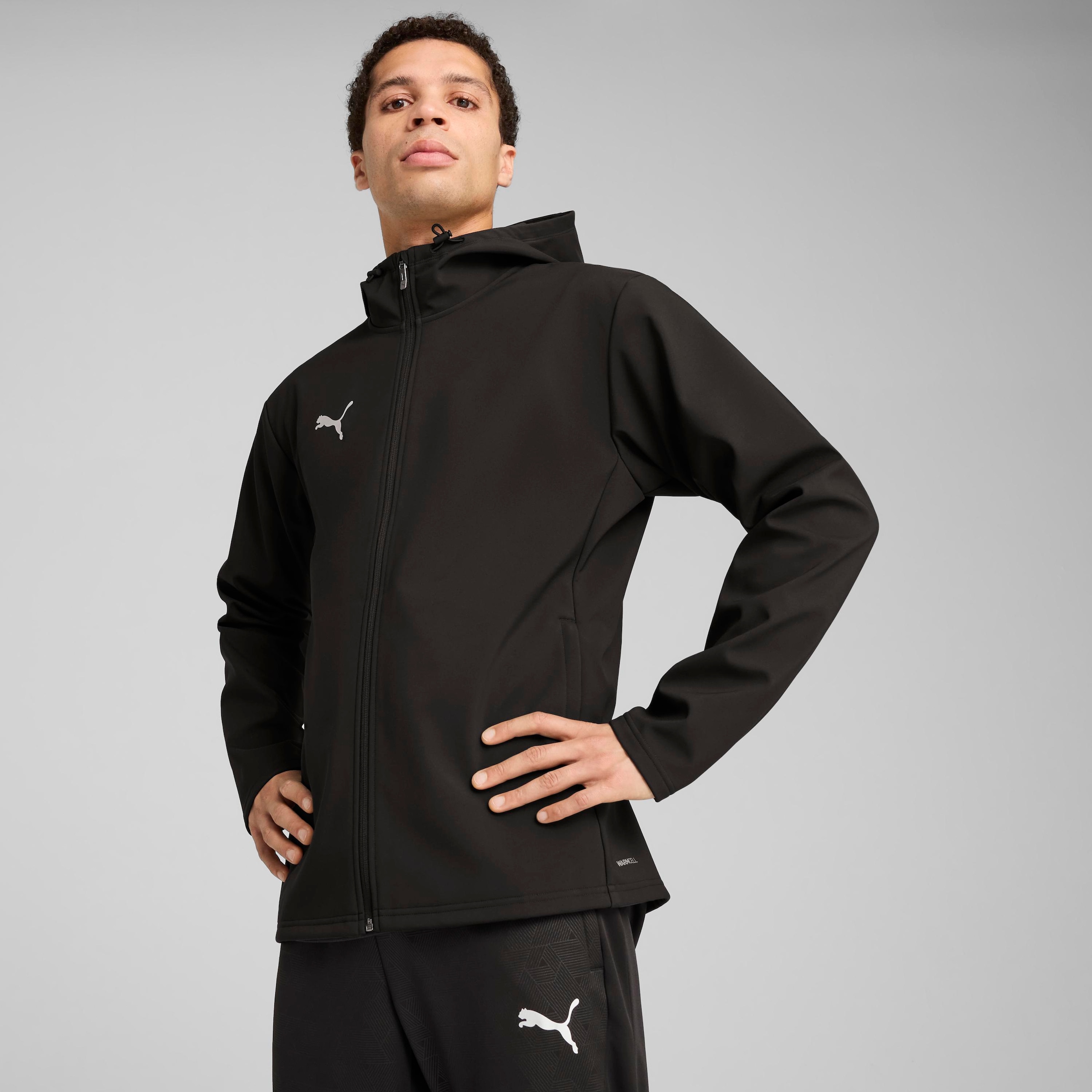 PUMA Softshelljacke »TEAMADDITIONS SOFTSHELL JACKET« mit Kapuze für Fussball und sportliche Aktivitäten, mit Kapuze