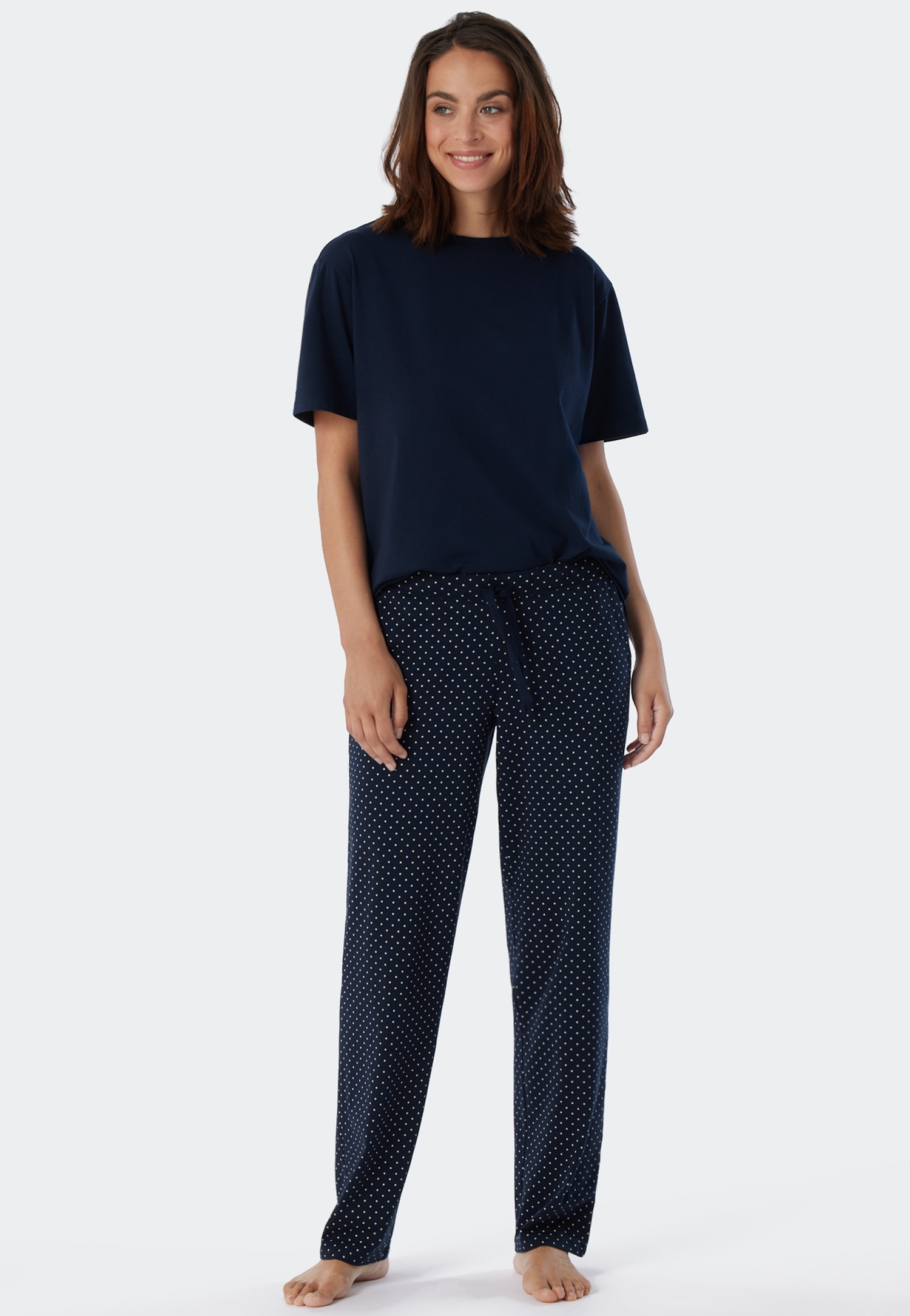 Image of Schiesser Loungehose "Mix + Relax" seitliche Taschen, elastischer Bund, Single Jersey, bequem