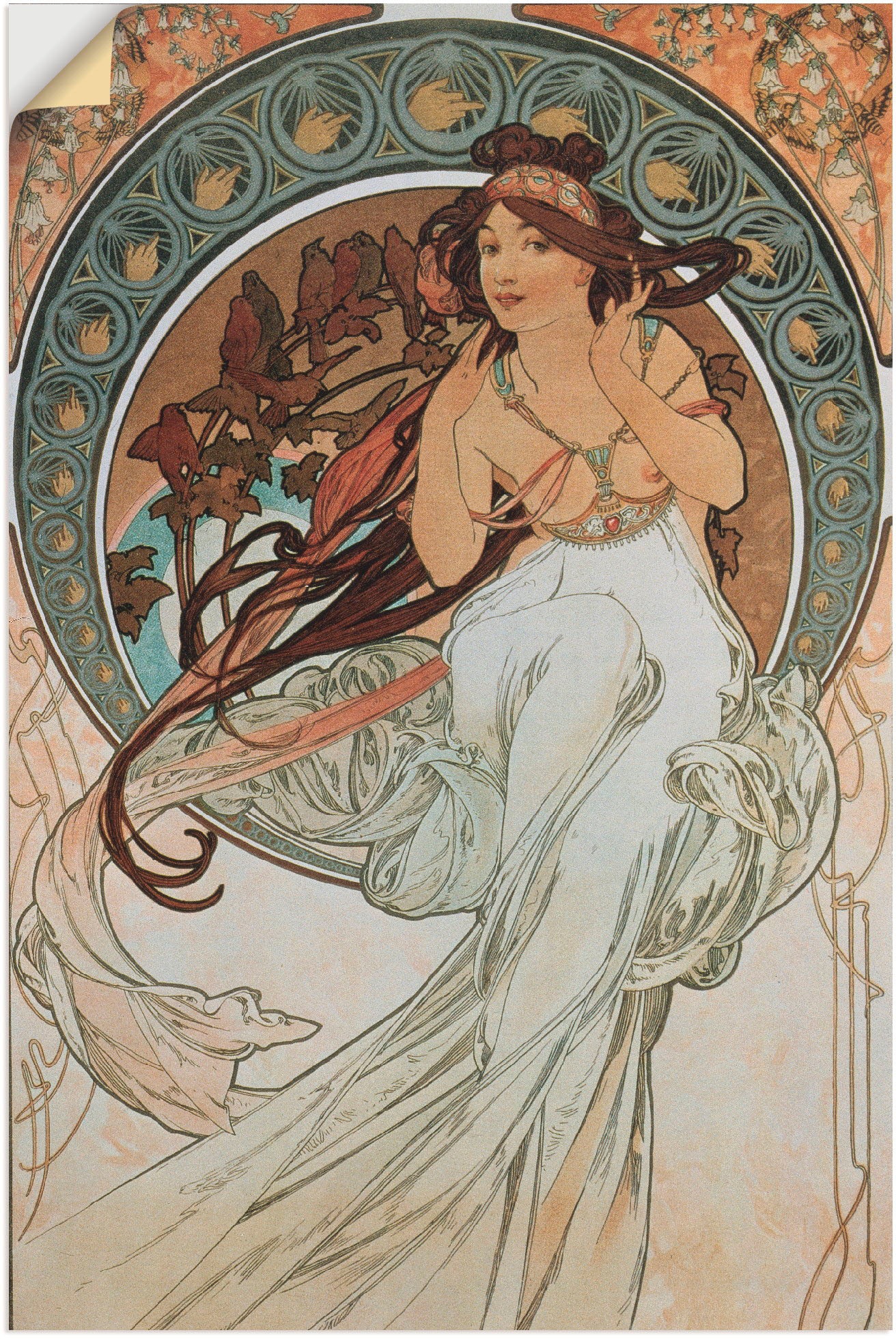 Image of Artland Wandbild »Vier Künste: Die Musik. 1898«, Frau, (1 St.), in vielen Grössen & Produktarten - Alubild / Outdoorbild für den Aussenbereich, Leinwandbild, Poster, Wandaufkleber / Wandtattoo auch für Badezimmer geeignet bei Ackermann Versand Schweiz