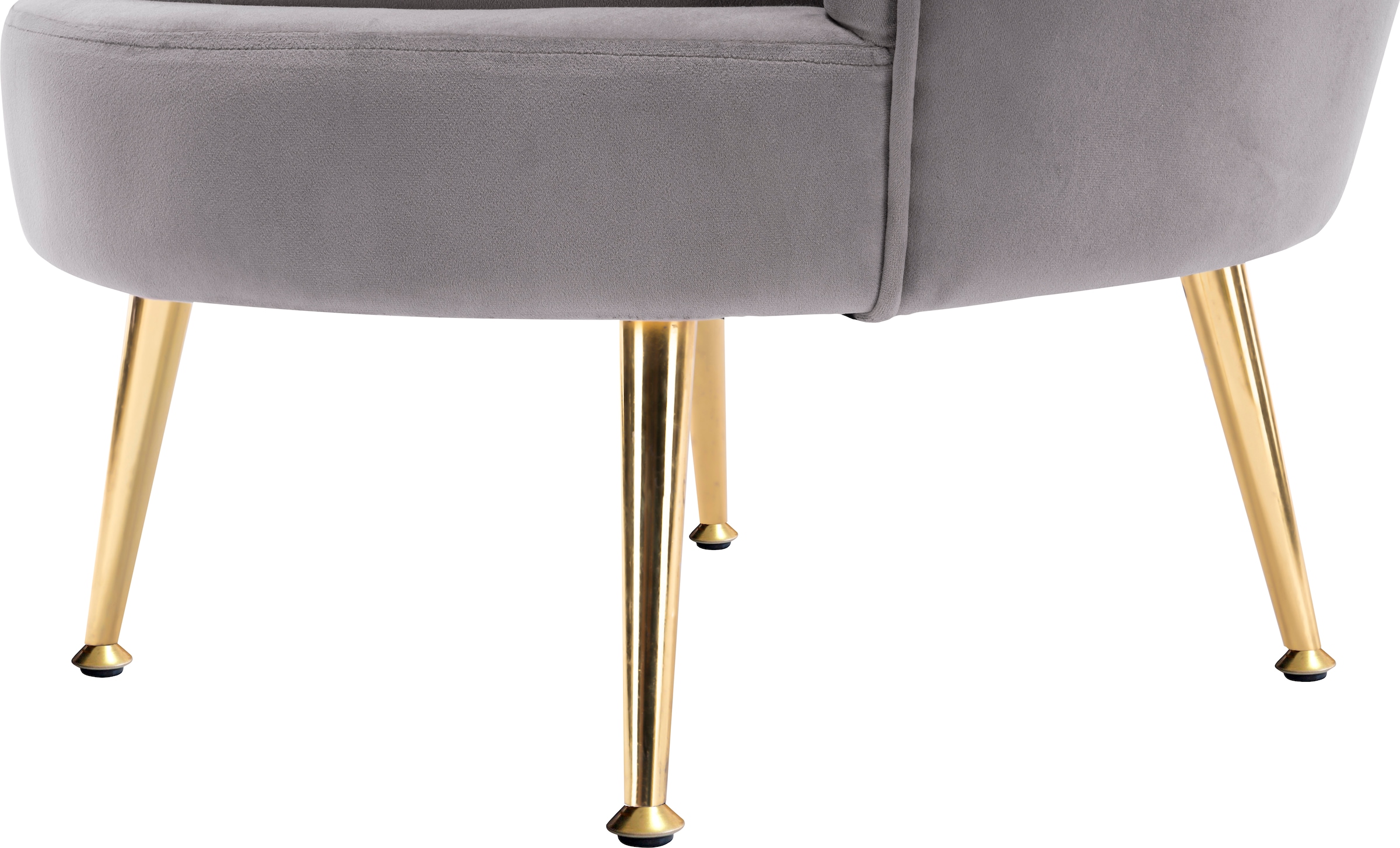 Kayoom Sessel »Sofa Barbara 125, hochwertiger Velvet-Stoff mit samtweicher Haptik«, (1 St.), Angesagtes 1-Sitzer-Sofa, Mini Sofa, Möbelfüsse höhenverstellbar
