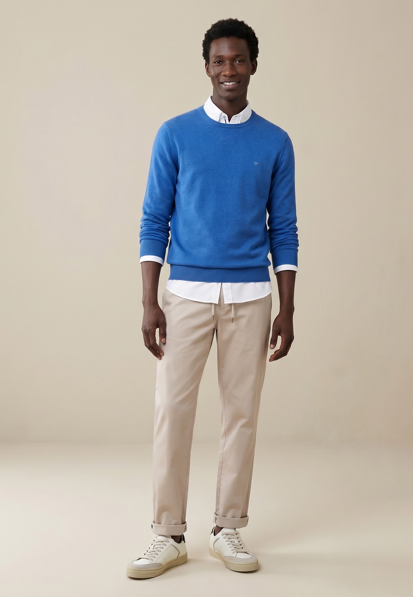 FYNCH-HATTON Pull en tricot »FYNCH-HATTON Langarmpullover« avec broderie du logo