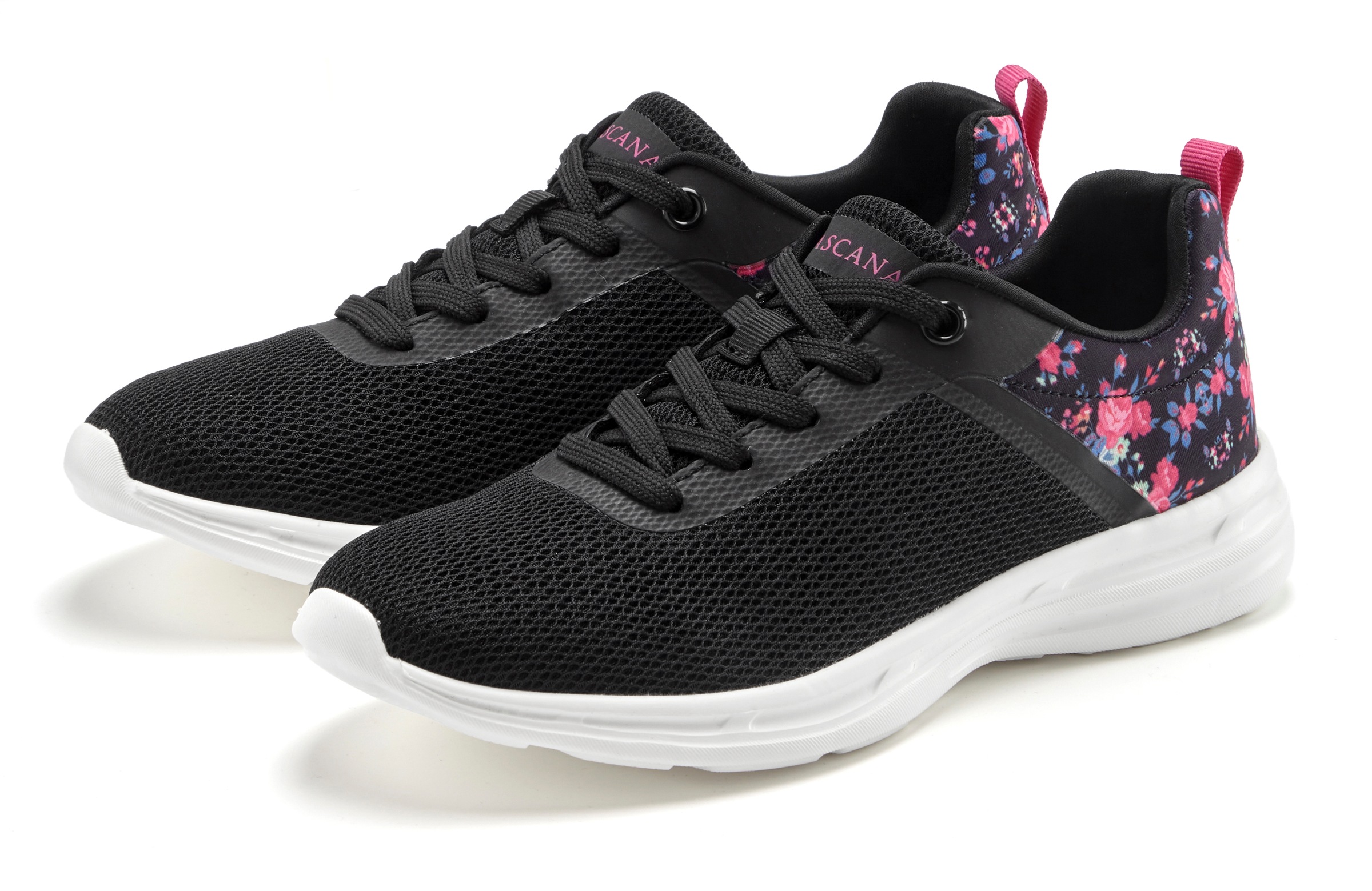 Image of LASCANA Sneaker "Freizeitschuh, Halbschuh," mit Blumen-Print VEGAN