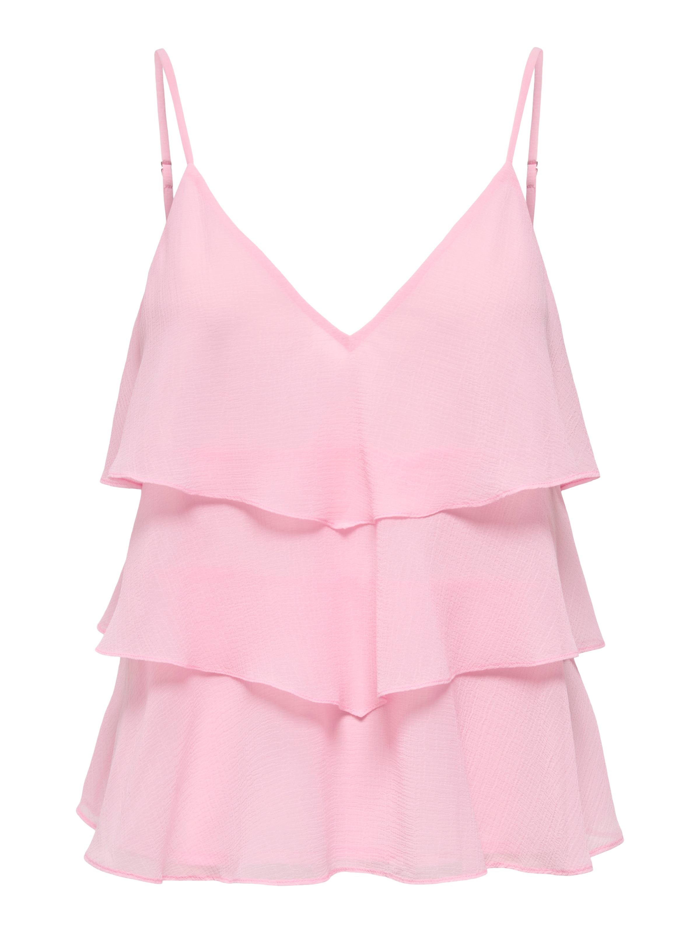 ONLY Trägertop »ONLLINN LIFE FLOUNCE SINGLET WVN NOOS« Kunstfaser, regular fit