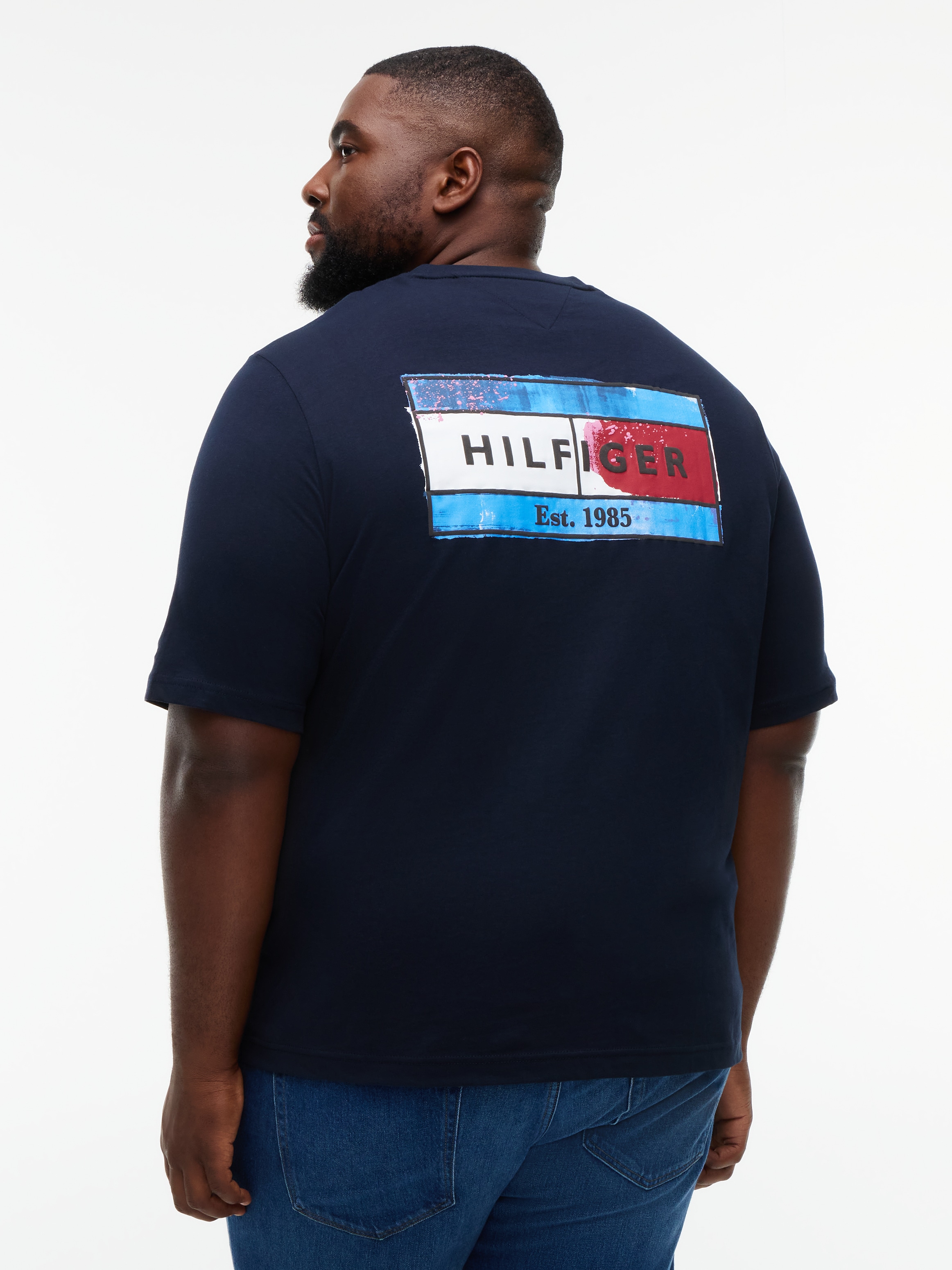 Tommy Hilfiger Big & Tall T-shirt »BT-BACK FLAG GRPHIC« avec impression dans le dos, coupe normale