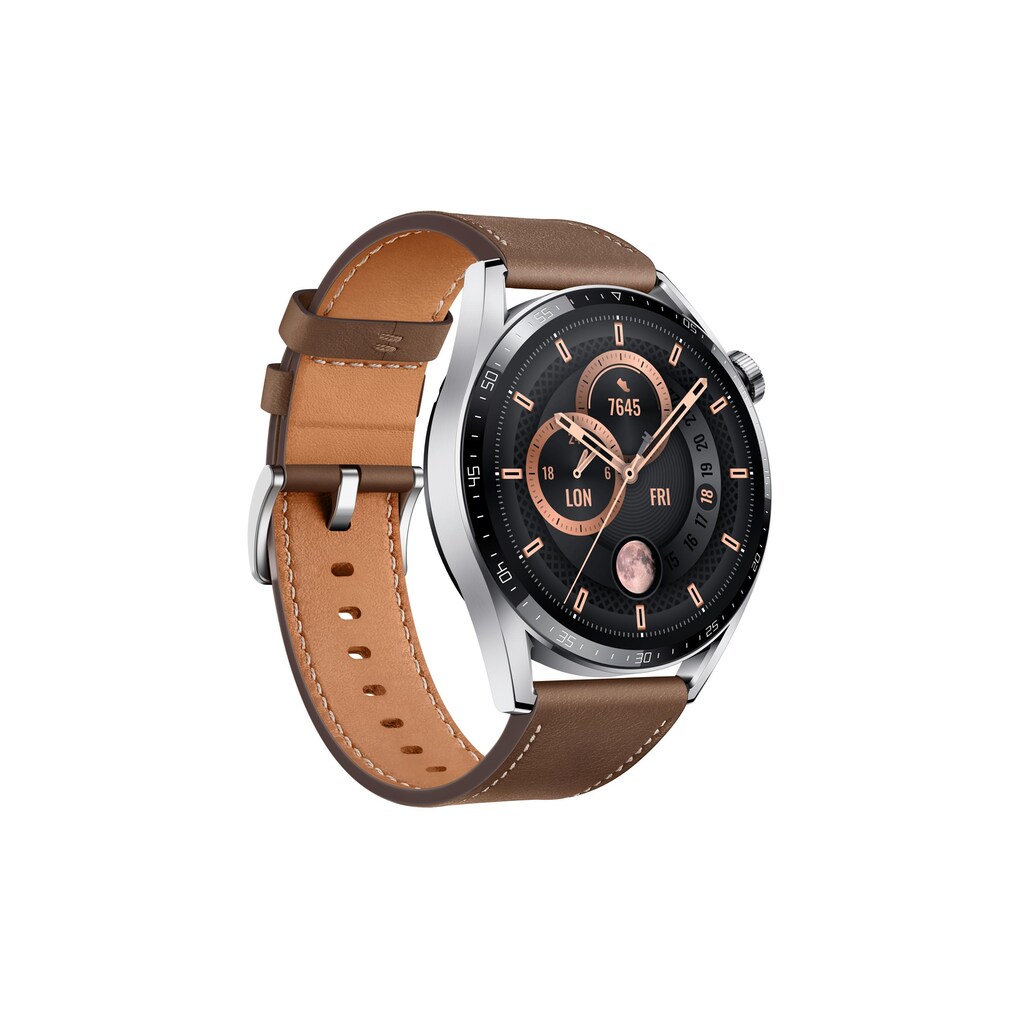 Huawei Smartwatch »Huawei Watch GT3 46 mm Leather«, (Harmony OS)