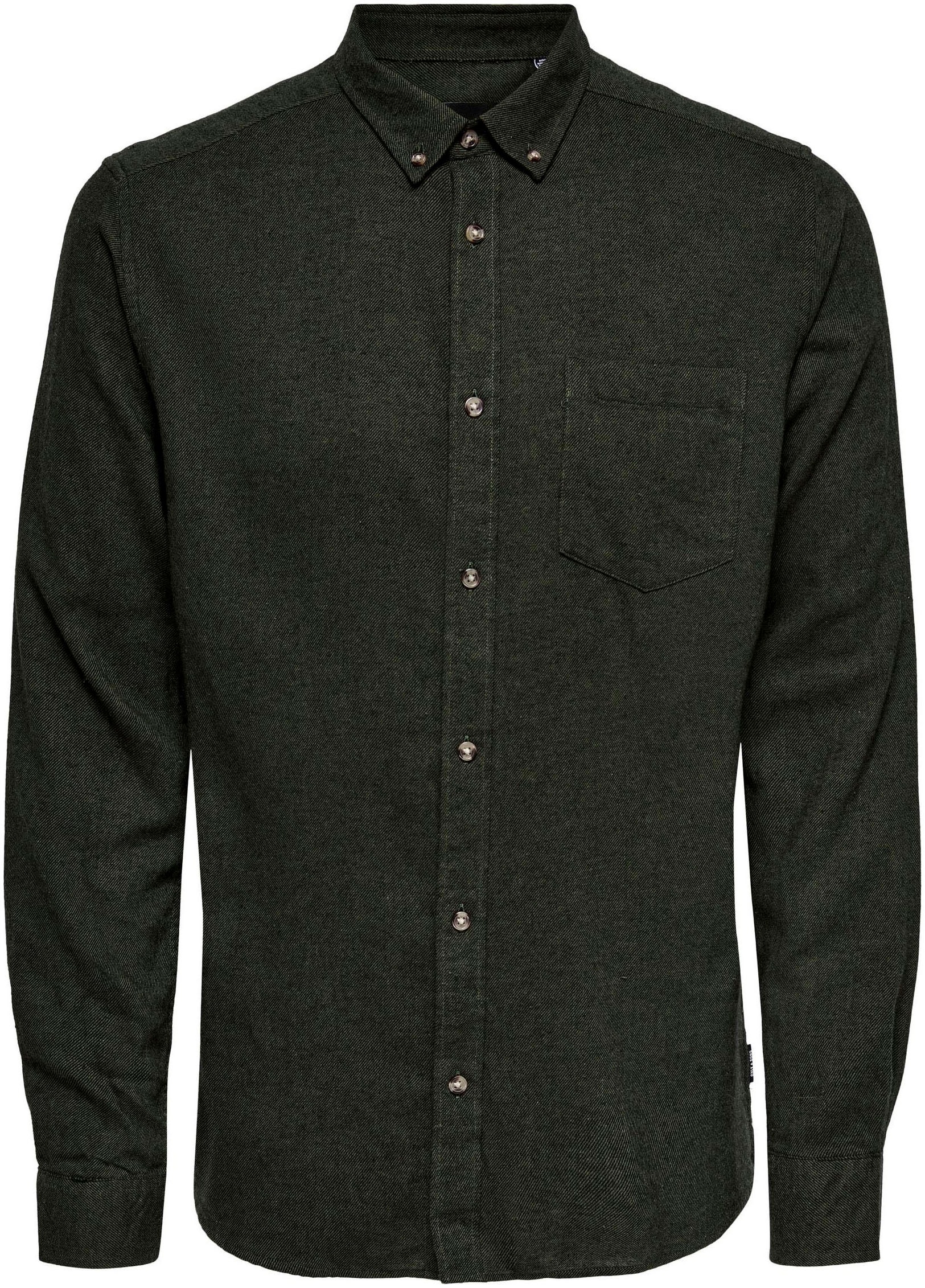 Image of ONLY & SONS Flanellhemd »SIMON LIFE SOLID FLANNEL SHIRT« bei Ackermann Versand Schweiz