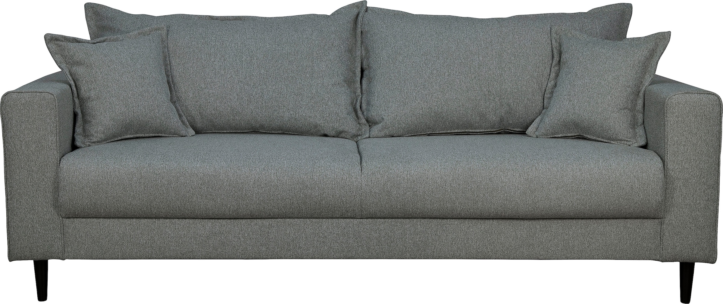 Home affaire 3-Sitzer »VEYRAS, hoher Sitzkomfort, Masse B/T/H: 212/84/76 cm«, mit Wellenunterfederung, incl. Rückenkissen und Zierkissen