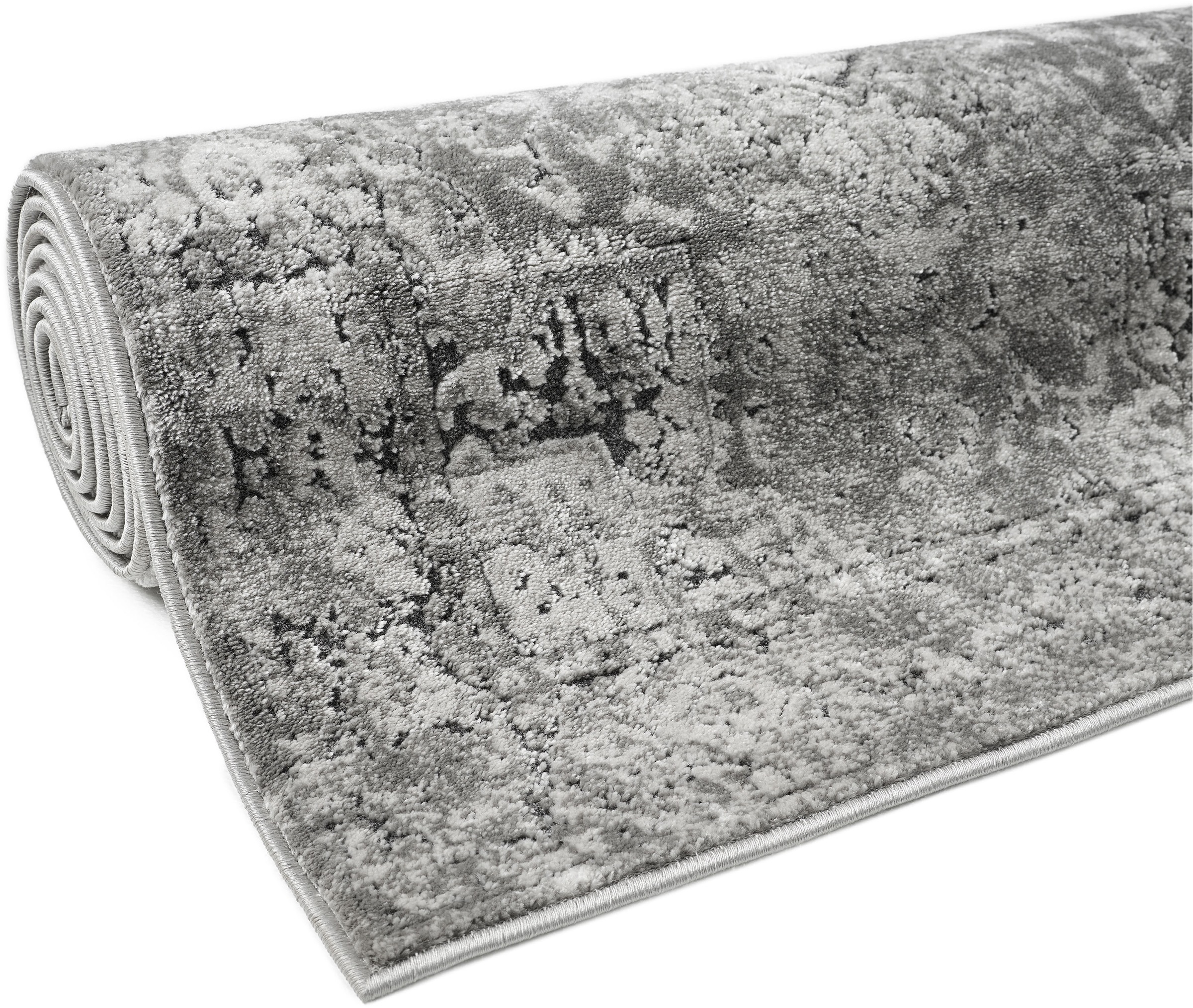 GOODproduct Teppich »Kylan, Hoch-Tief-Struktur, dezenter Glanz« rechteckig 9 mm Höhe Schrumpf-Garn-Effekt, im Vintage-Look, dichte Qualität, Wohnzimmer