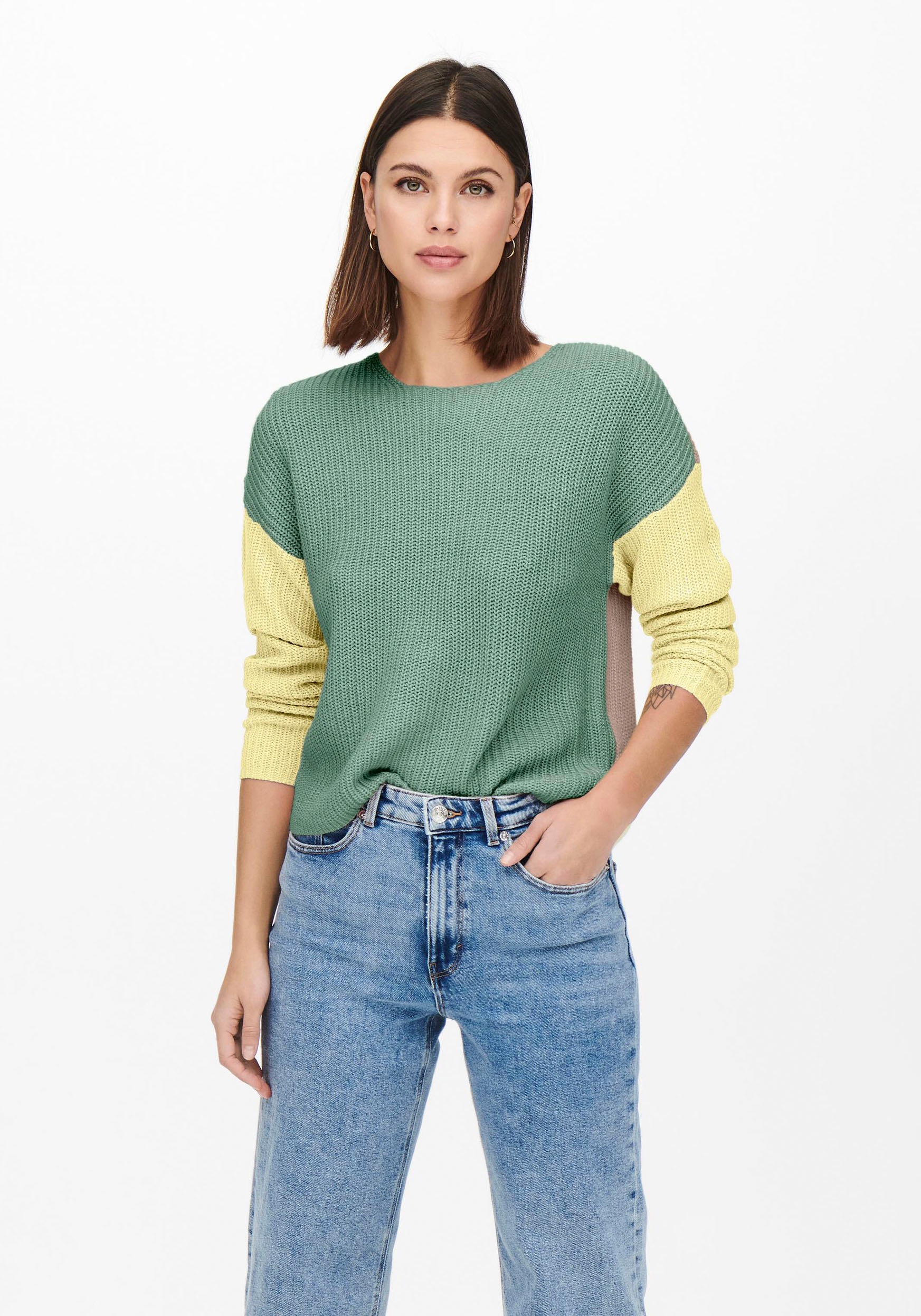 Image of Only Rundhalspullover »ONLNICCI L/S BLOCK PULLOVER« bei Ackermann Versand Schweiz