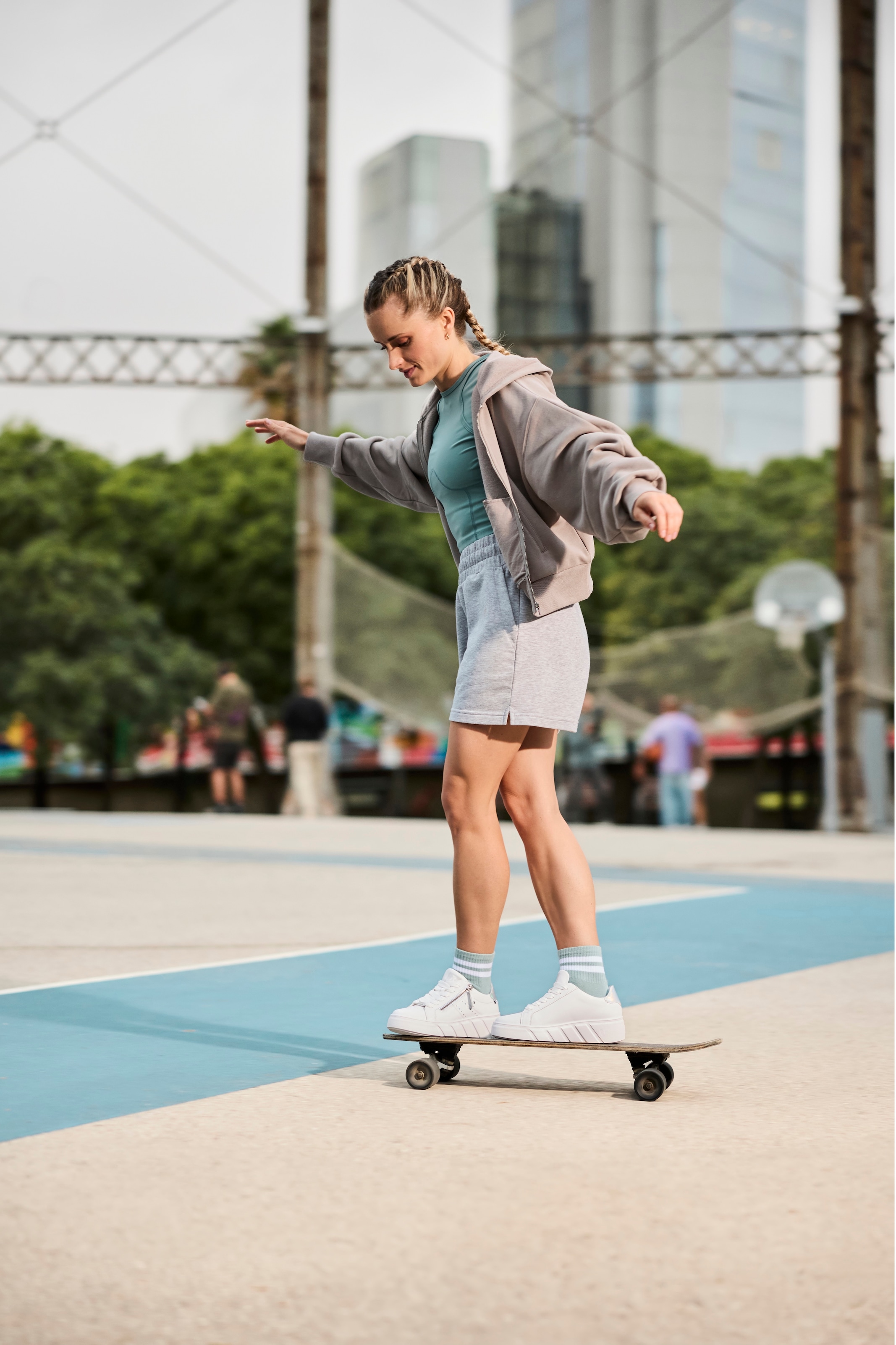 RIEKER Sport Baskets à plateforme  , Freizeitschuh, Halbschuh, Schnürschuh mit seitlicher Perforation