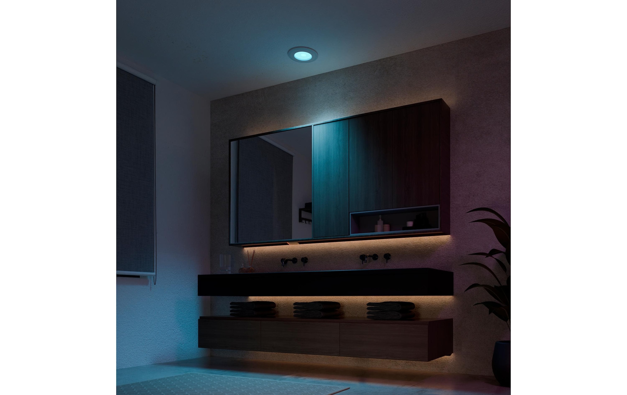 Philips Hue Spot de plafond »Philips Hue Deckenleuchte WCA Slim Recessed Light S« RVB | blanc chaud - blanc froid