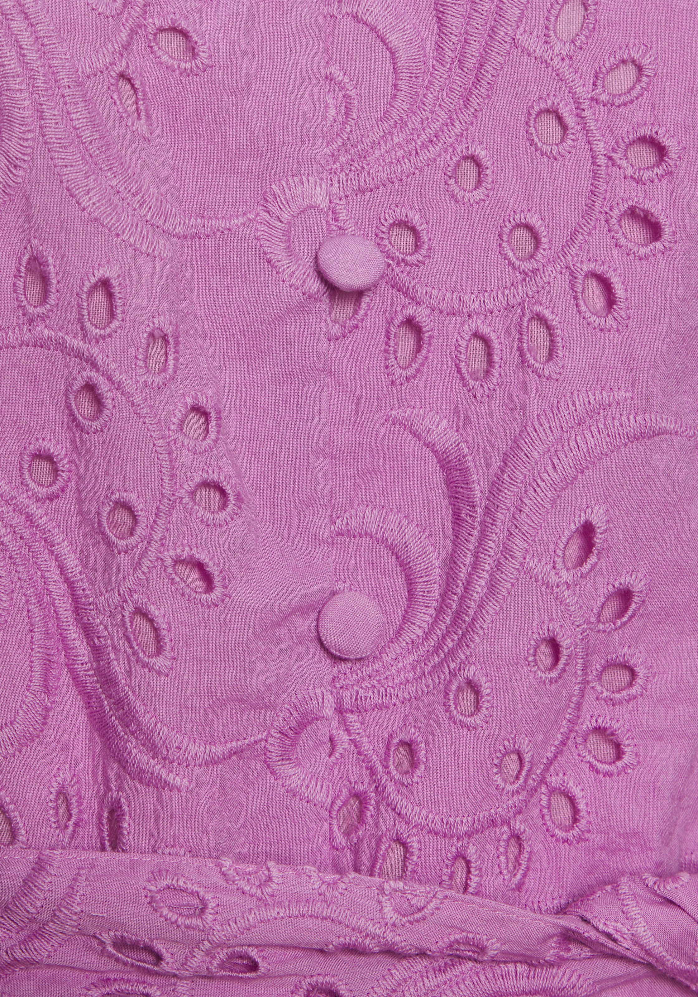 LASCANA Robe chemisier et broderie ajourée, robe en dentelle