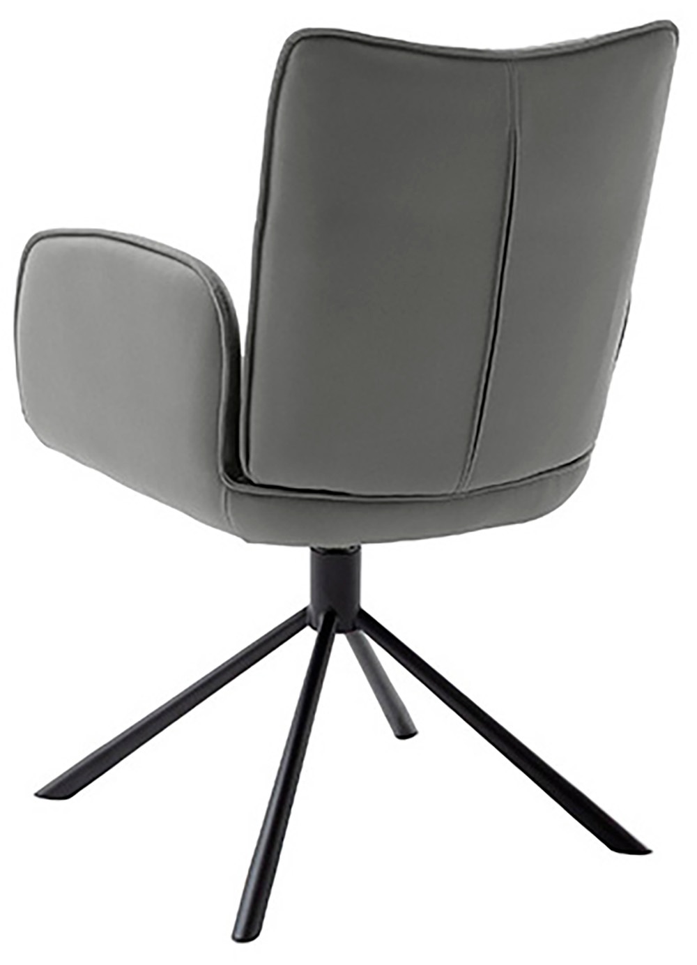 MCA furniture 4-Fussstuhl »MARIN Esszimmerstuhl (2er Set) - Stuhl«, (Set), 2 St., Microfaser, 360° drehbar, Metall schwarz, beweglichen Rücken, belastbar 120 kg