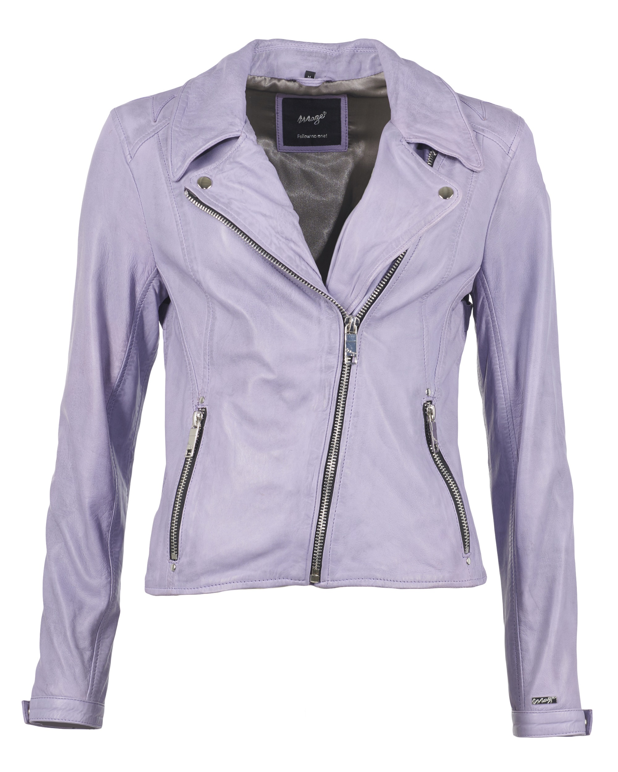 Lederjacke mit asymmetrischem Reissverschluss »Indiana«