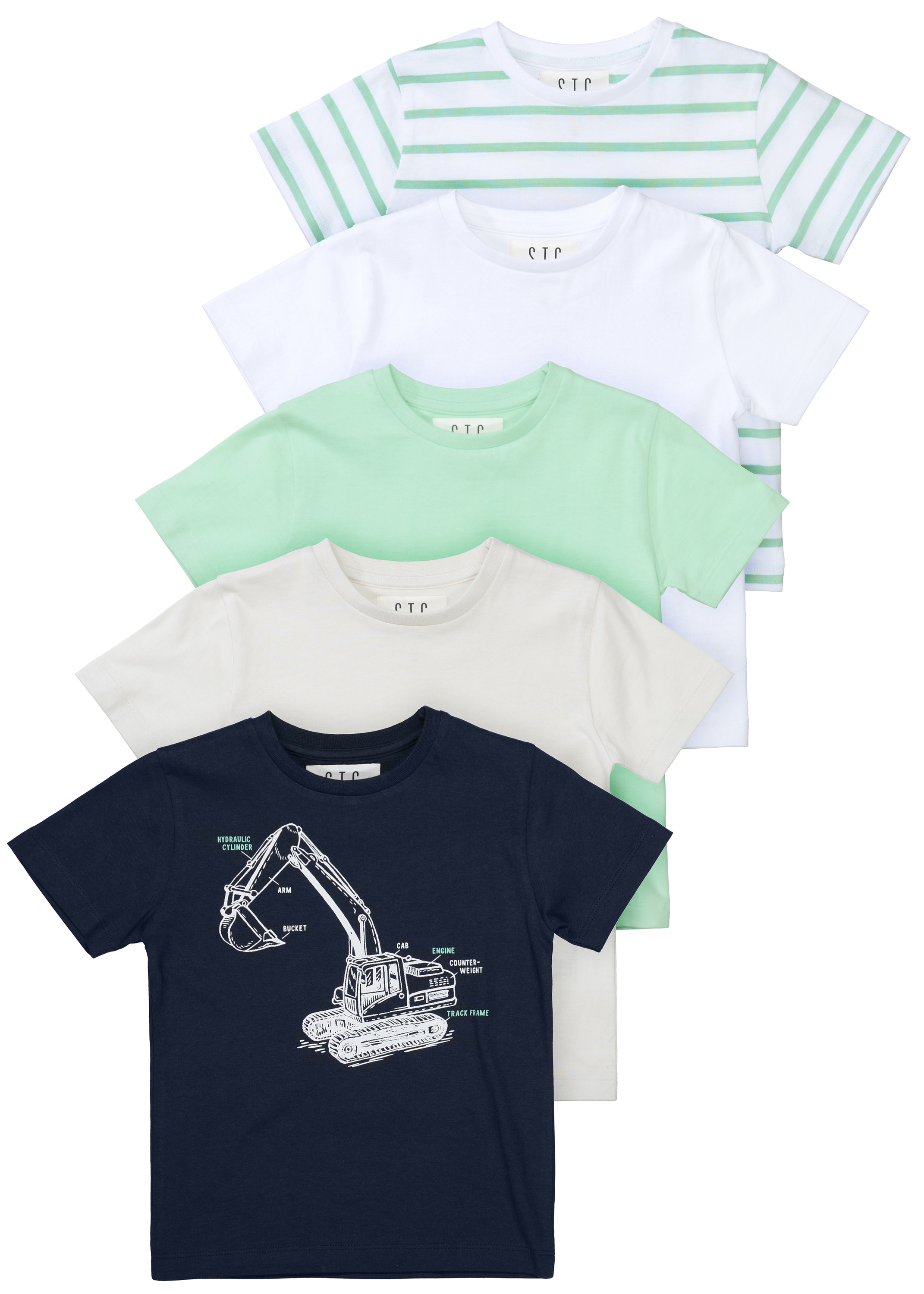 Image of STACCATO T-Shirt "Bagger" 5-er Set
