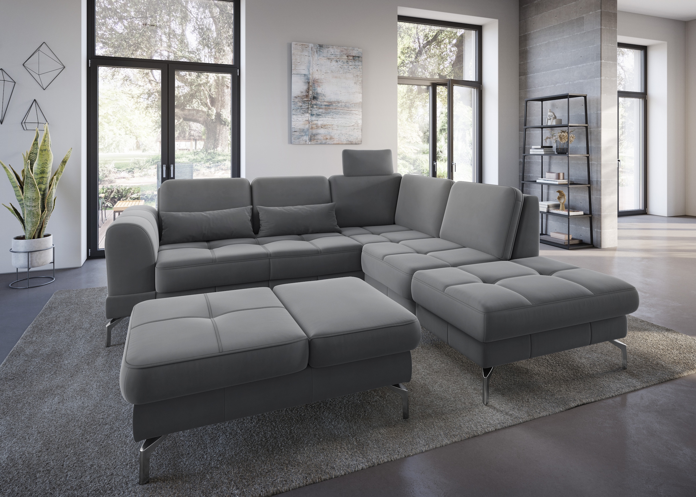 sit&more Hocker »Bendigo«, mit Klappfunktion, Bodenfreiheit 15 cm, wahlweise in 2 Fussfarben