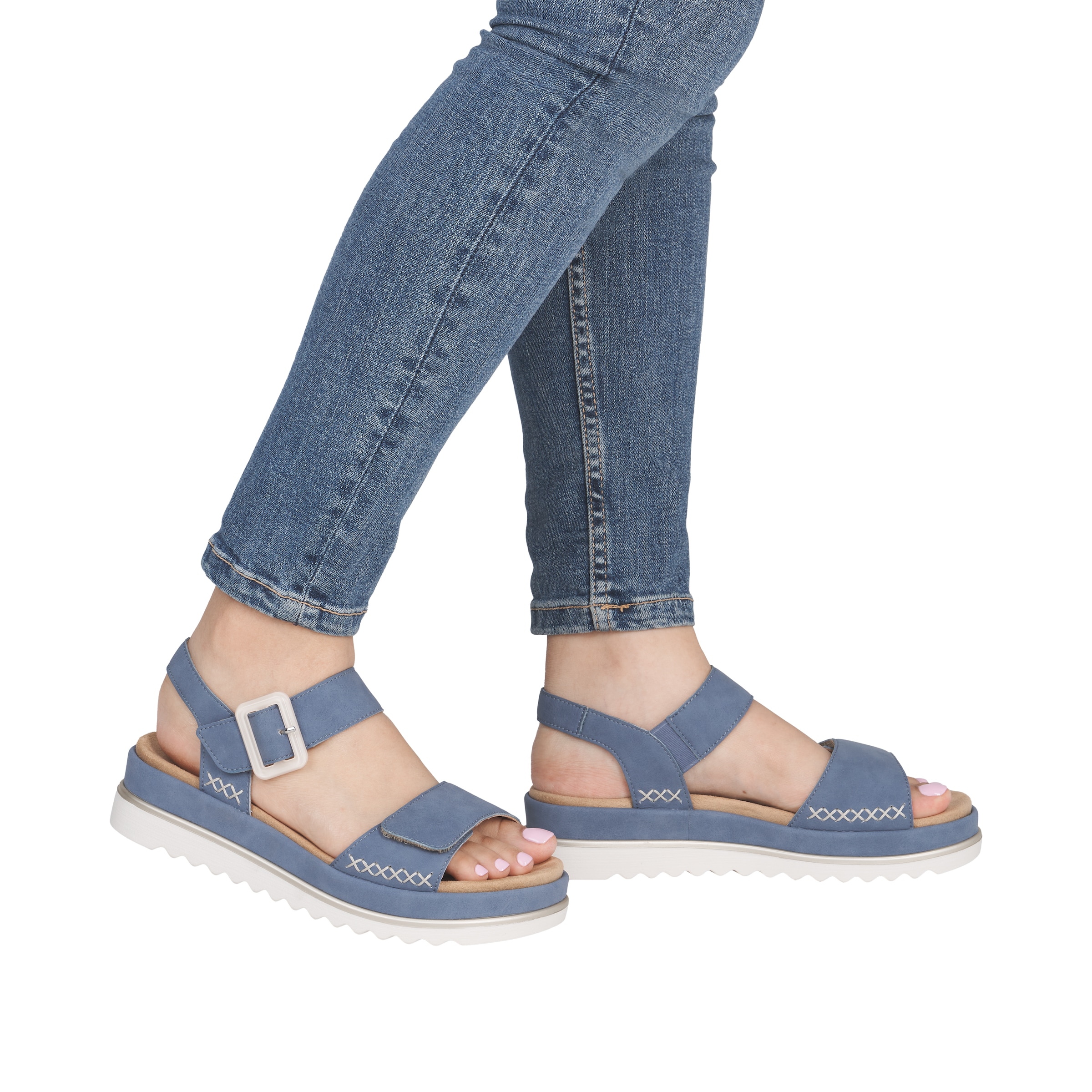 Remonte Sandales à plateforme  Chaussure d'été, sandale compensée avec fermetures velcro pratiques