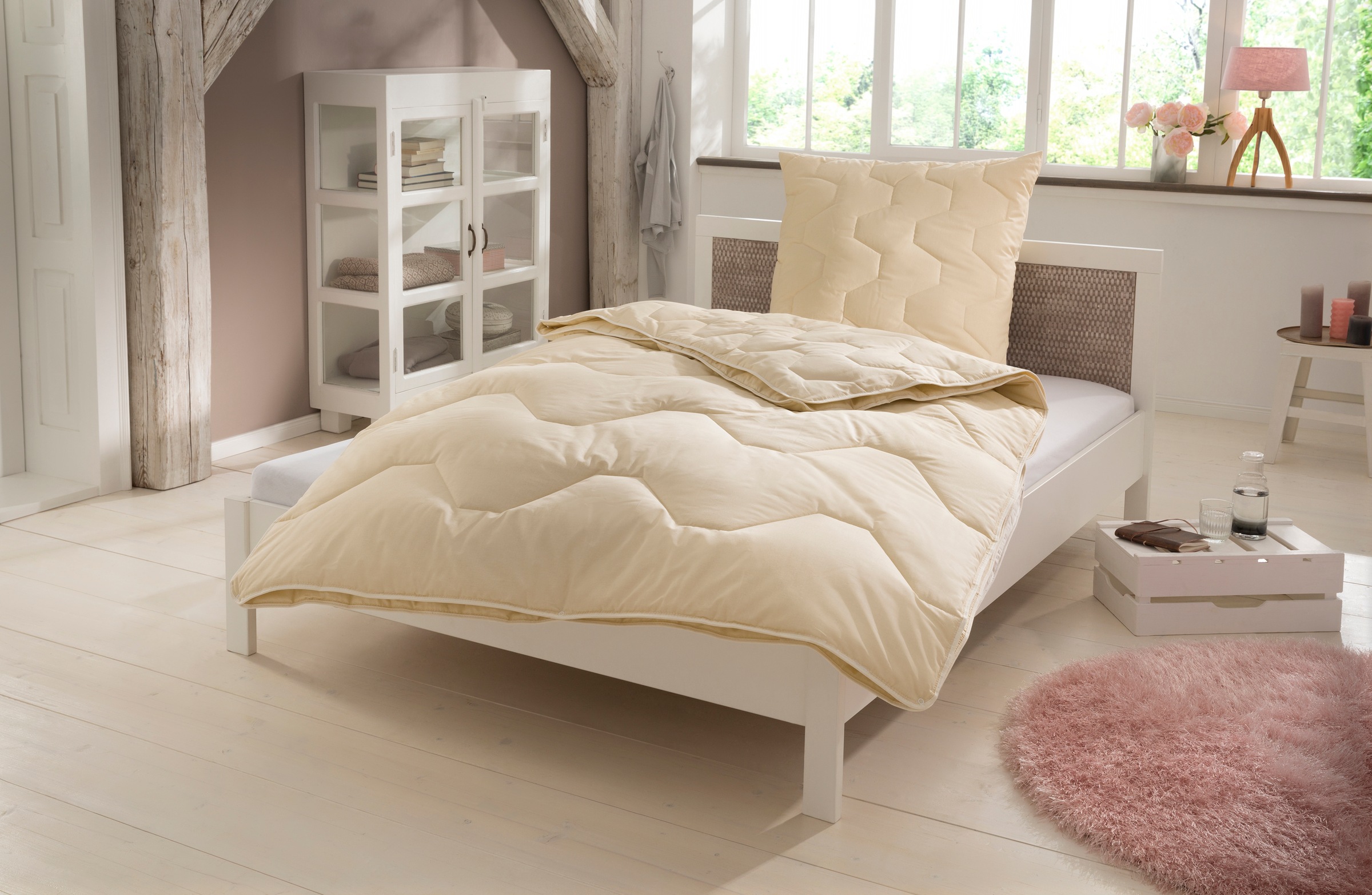 Image of GOODproduct Naturfaserbettdecke "Baumwolle 60 C, Bettdecke 135x200 cm, 155x220 cm, 200x200 cm" 4-Jahreszeiten Füllung 100% Baumwolle 1 Stk. tlg. Bettdecken, Sommer, Winter, 4 Jahreszeiten, Decke, Made in Germany