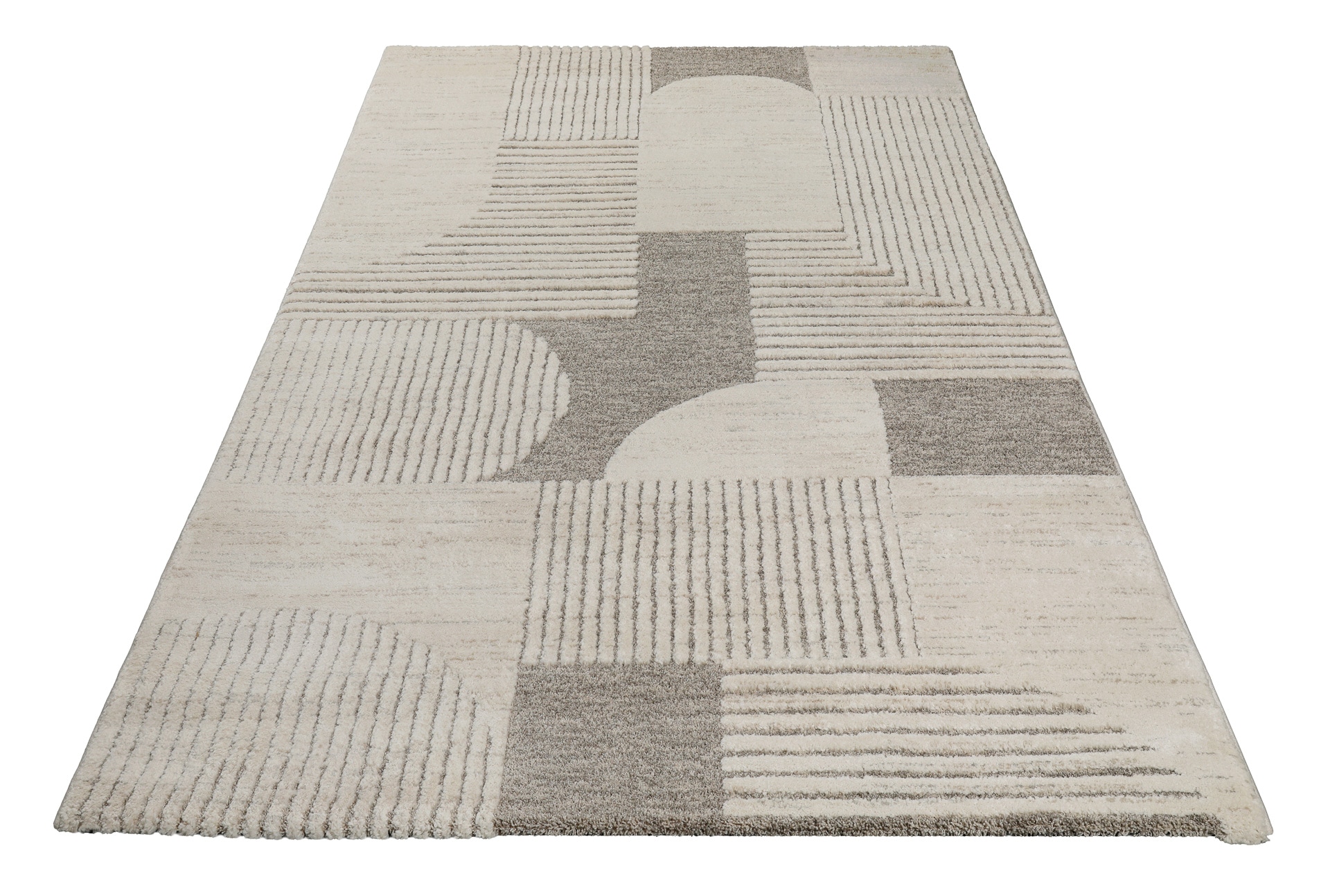 Image of Wecon home Teppich "Mats" rechteckig 18 mm Höhe Gewebt, Hoch-Tief, pflegeleicht, Retro Design, Scandi, Wohnzimmer
