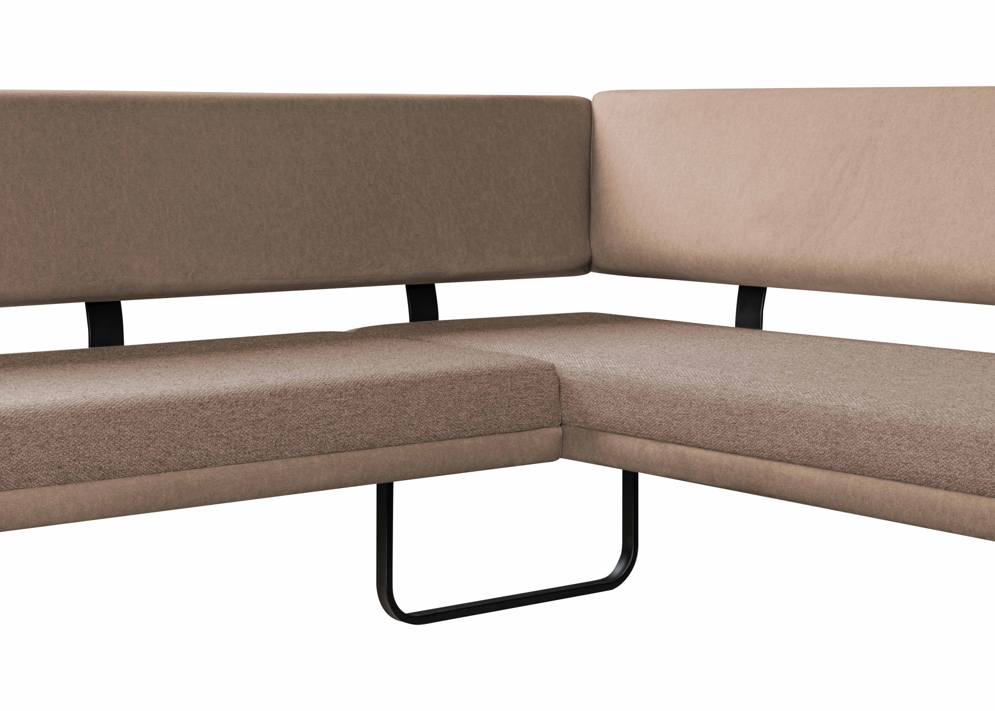 GOODproduct Eckbankgruppe »Gabi Essecke, Sitzgruppe, Eckbankgruppe, Küchenbankgruppe« Set, 4tlg, 4 tlg. tlg. Gestell aus matt-schwarzem Flachmetall, stabil, 2-Stoff-Design