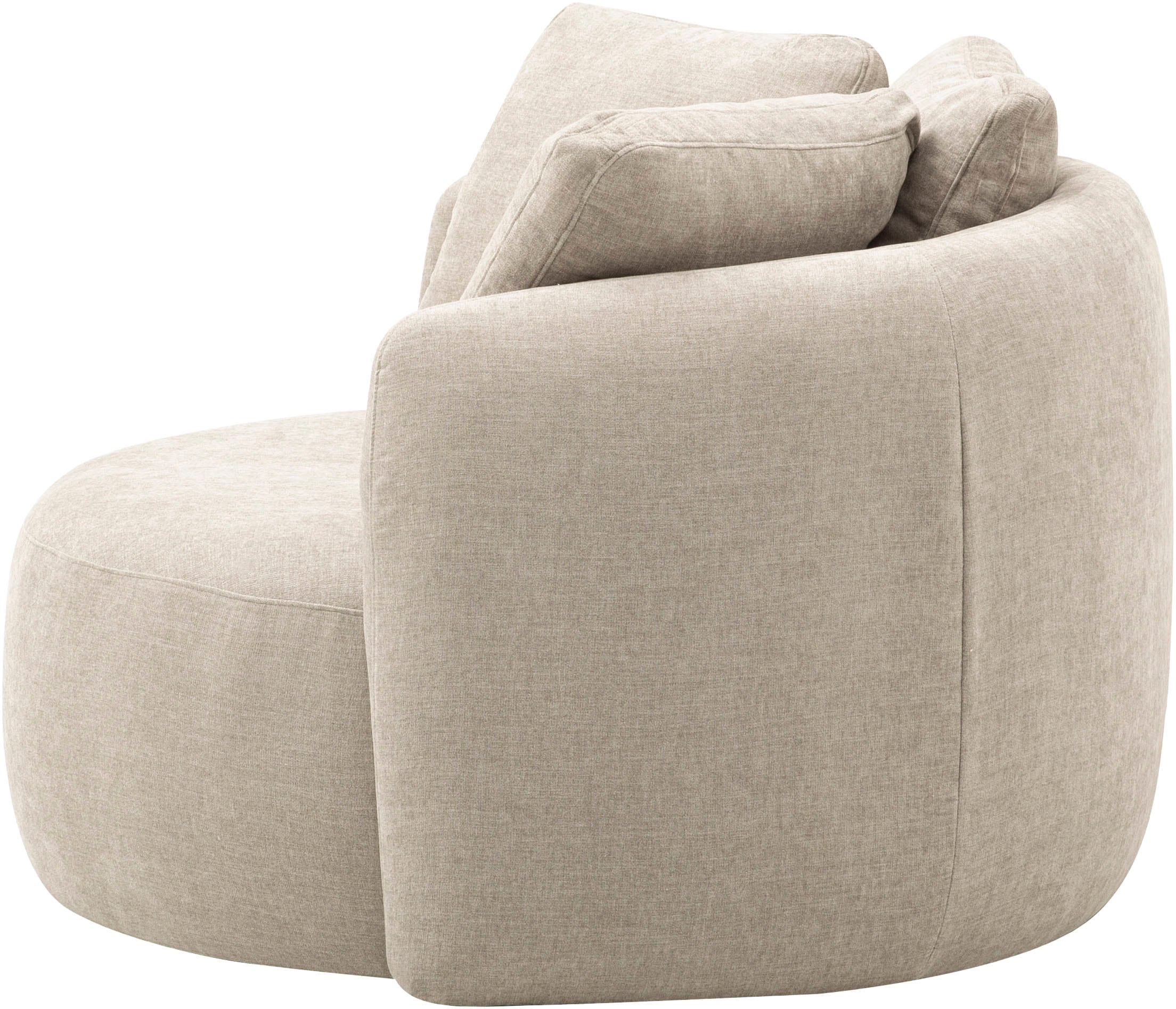 GOODproduct Sessel »Kaarl, moderner Rundsessel, Loungesessel, Loveseat« Webstoff, in fünf Farben, inkl. Rückenkissen, zeitloses Design