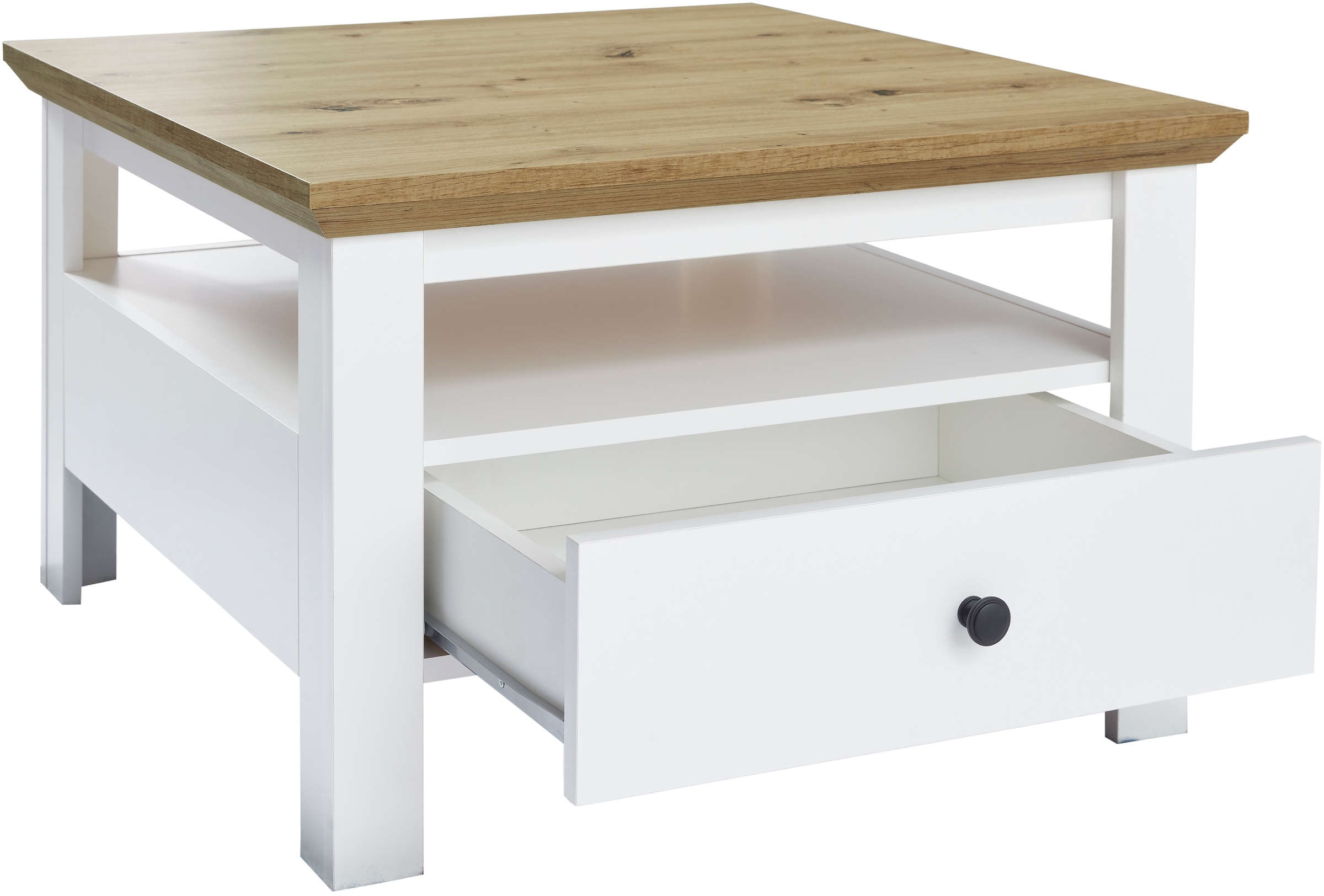 INOSIGN Couchtisch »Ulm«, Couchtisch mit Schublade & offenem Fach - (B/T/H) 70/70/46 cm