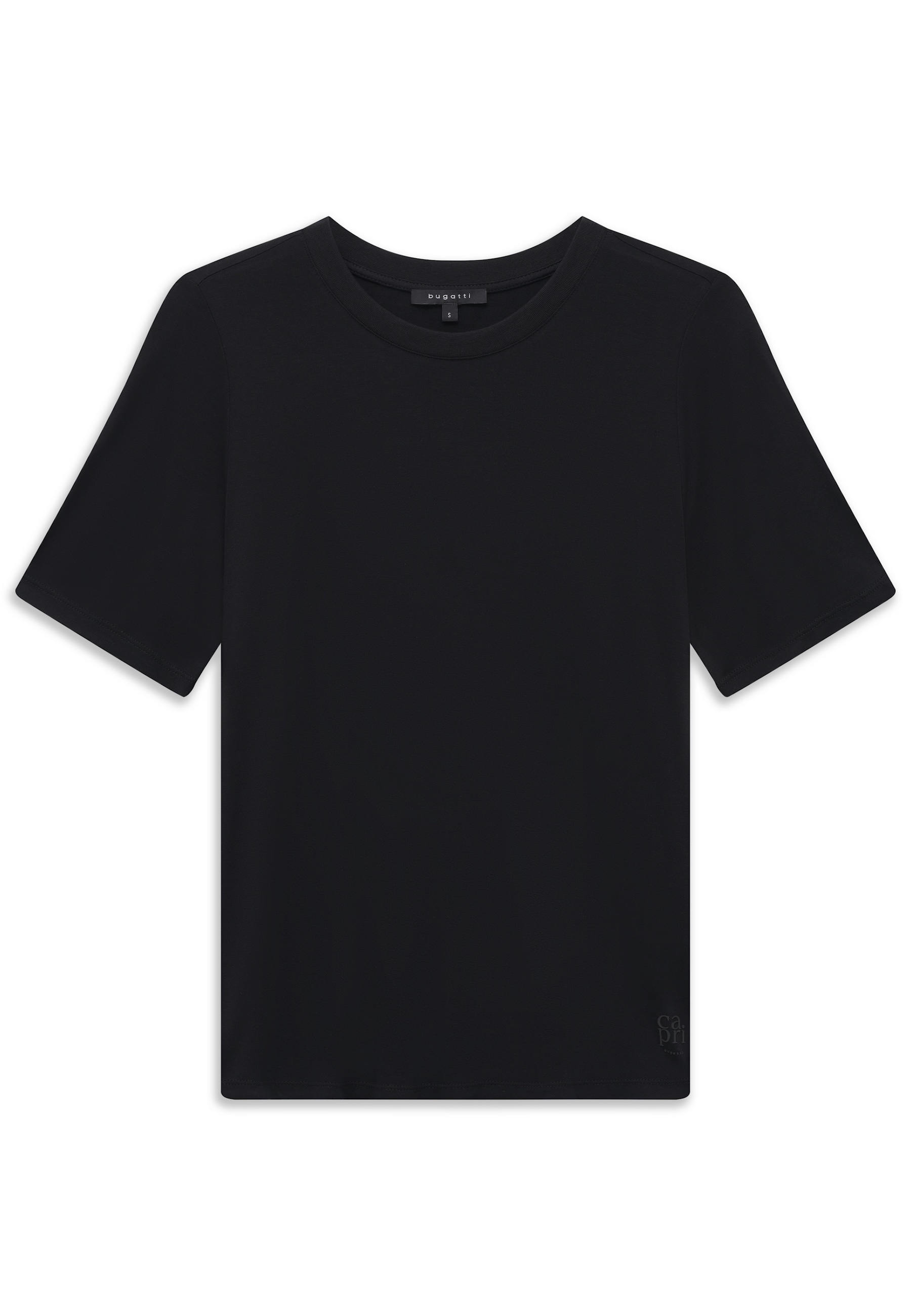 Image of bugatti T-Shirt aus 100% Viskose mit Rundhalsausschnitt