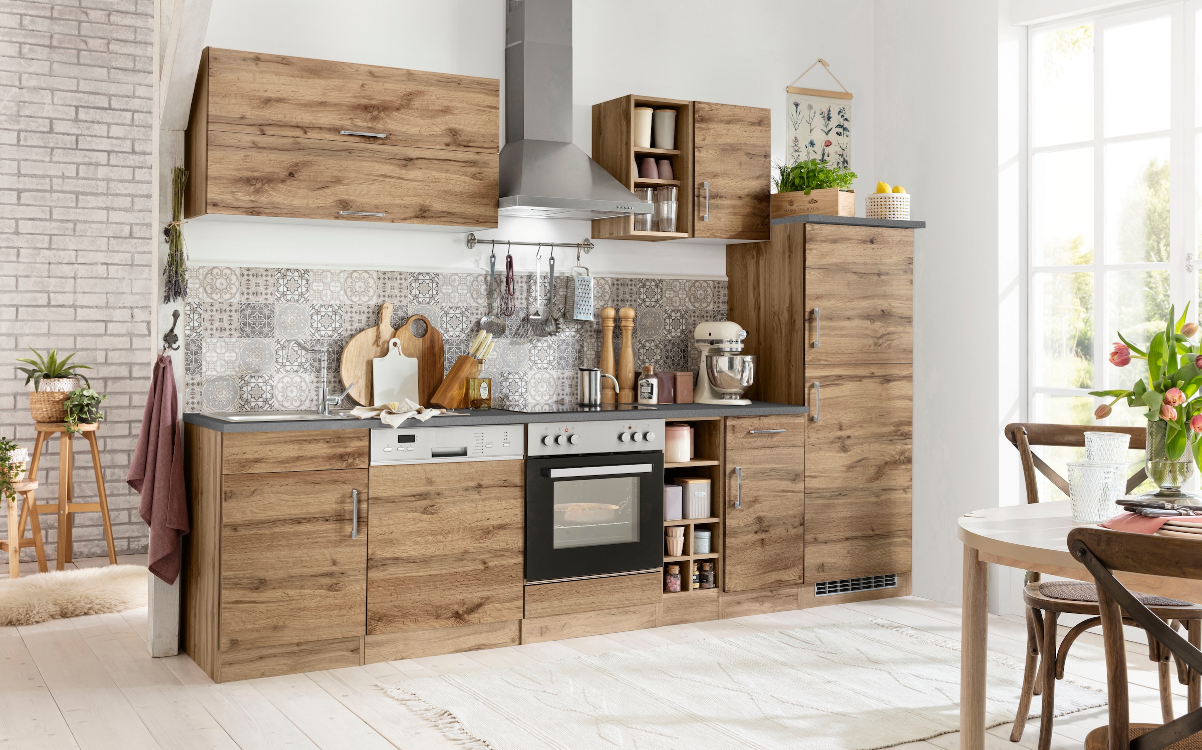 KOCHSTATION Kitchenette »KS-Colmar« sans appareils électriques, largeur 300 cm