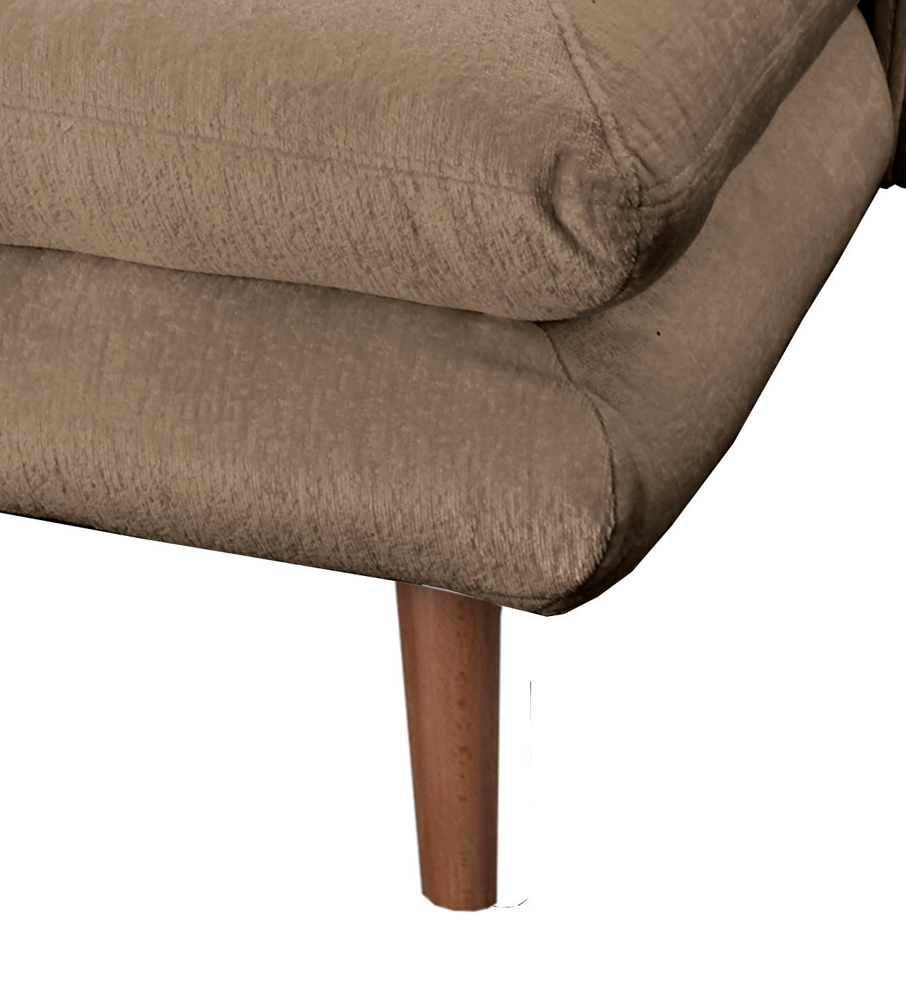 INOSIGN Ecksofa »Lazio modern und bequem, schmale Armlehnen, tolle Detailverarbeitung«, zwei verschiedene Fussfarben wählbar