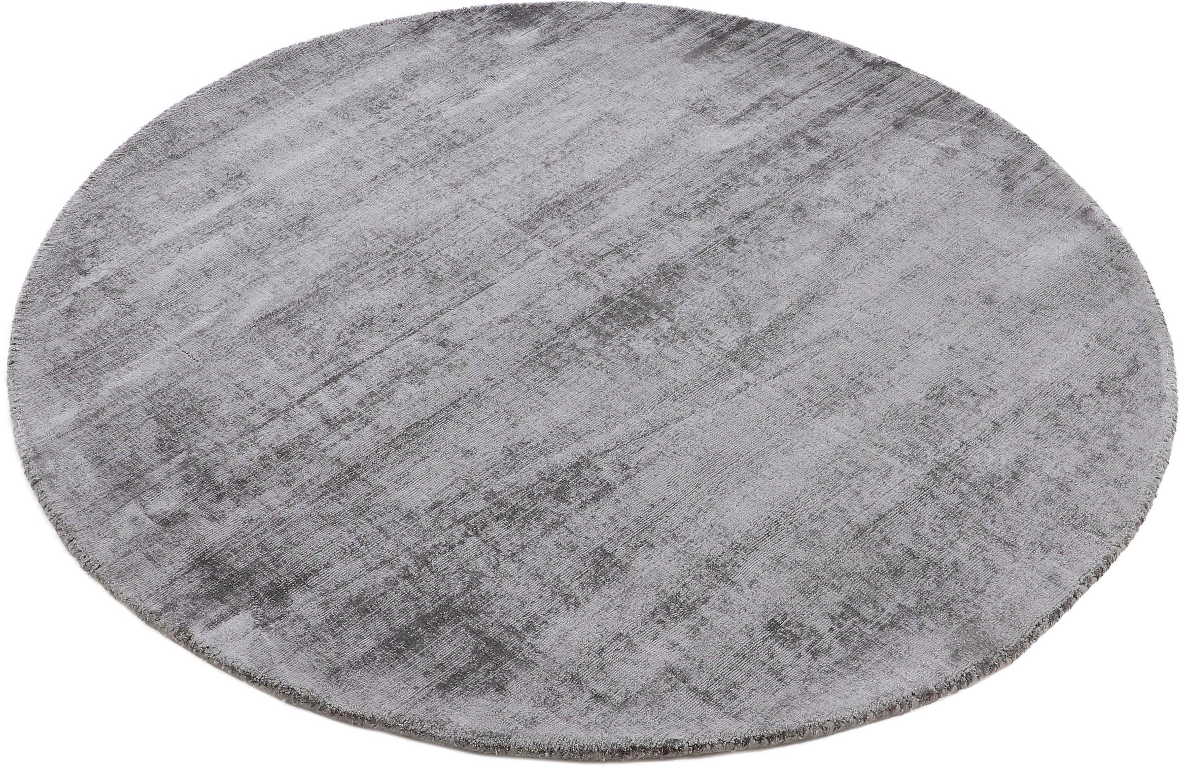 carpetfine Teppich »Ava Viskoseteppich«, rund, 13 mm Höhe, Seidenoptik, leichter Glanz, Wohnzimmer