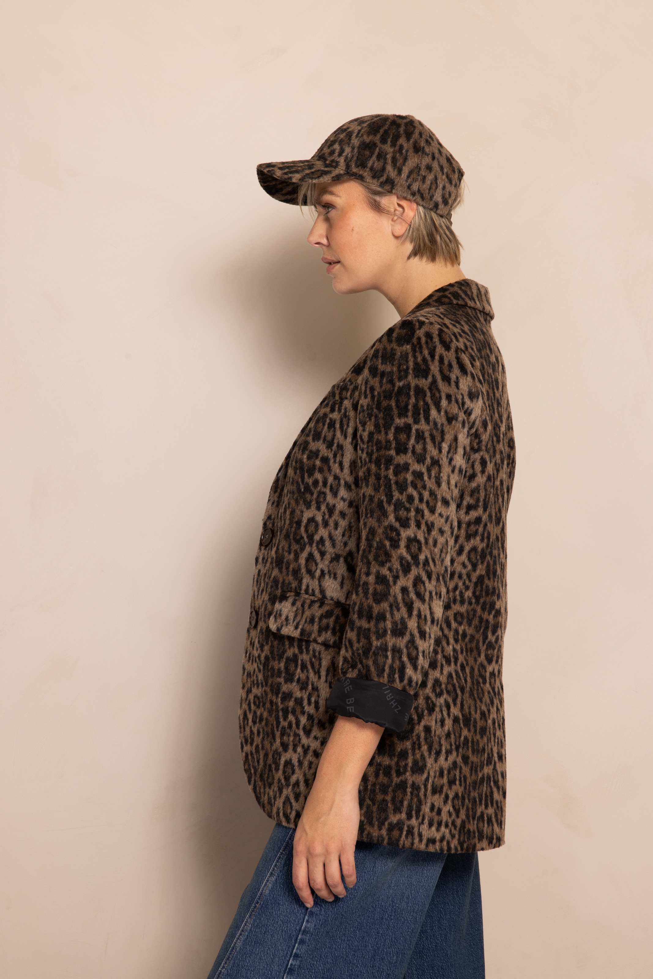 Zhrill Veste blazer »ZHELLIE« Fake Fur, mit Animal-Leo-Print