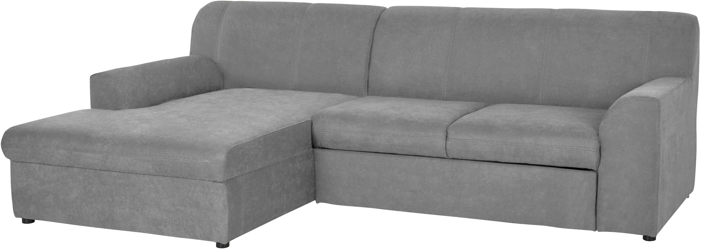 DOMO collection Ecksofa »Topper, elegant und zeitlos, kompaktes Stellmass 245/155cm, L-Form«, mit Recamiere, wahlweise mit Schlaffunktion