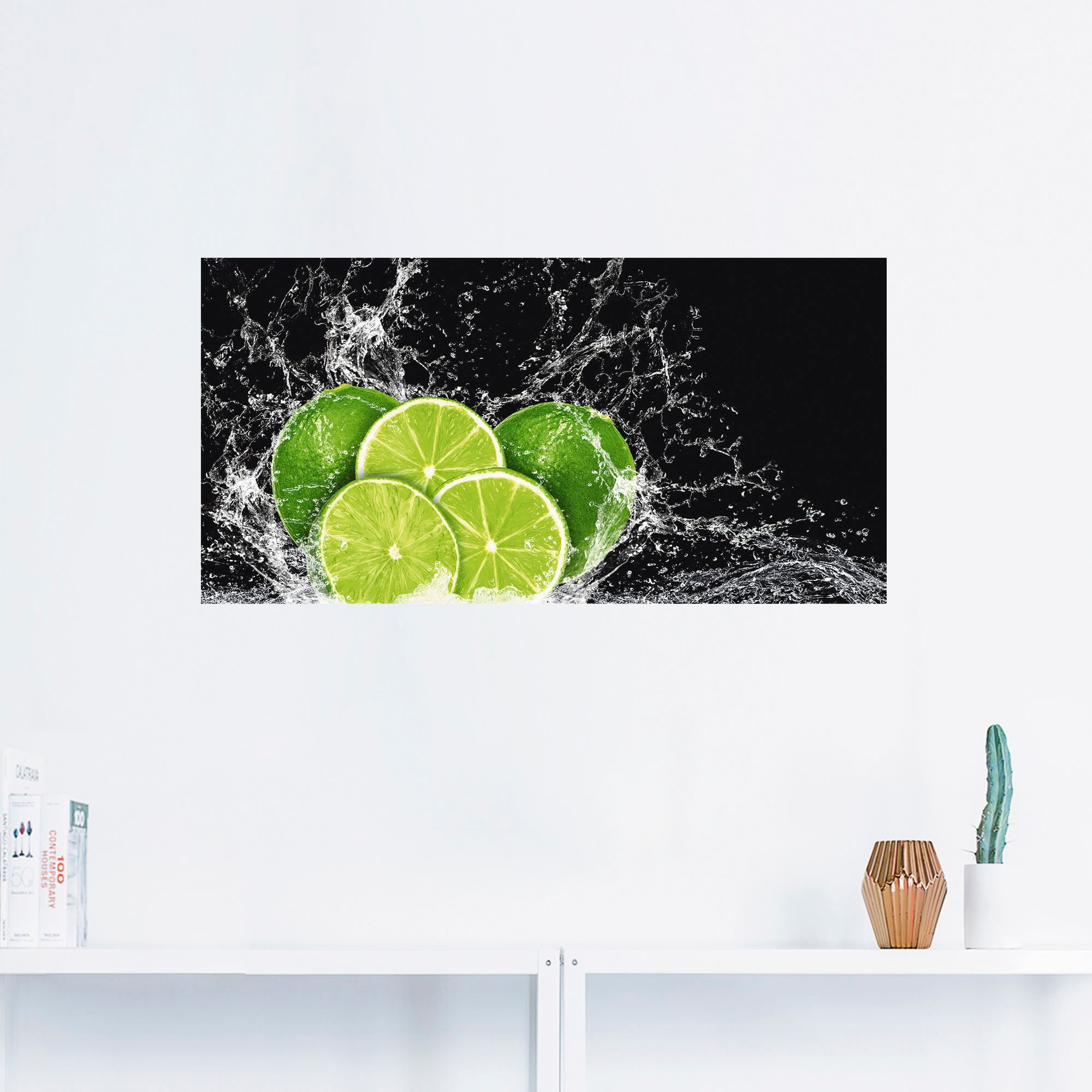 Spritzwasser«, oder St.), Wandaufkleber kaufen jetzt Leinwandbild, Alubild, versch. in mit Wandbild Bilder, (1 als Grössen Artland Obst »Limone Poster