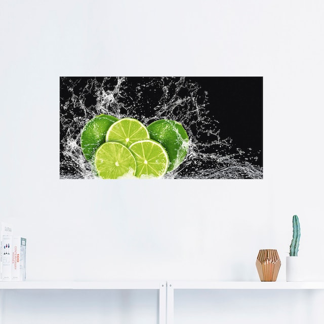 Artland Wandbild »Limone mit Spritzwasser«, Obst Bilder, (1 St.), als  Alubild, Leinwandbild, Wandaufkleber oder Poster in versch. Grössen jetzt  kaufen