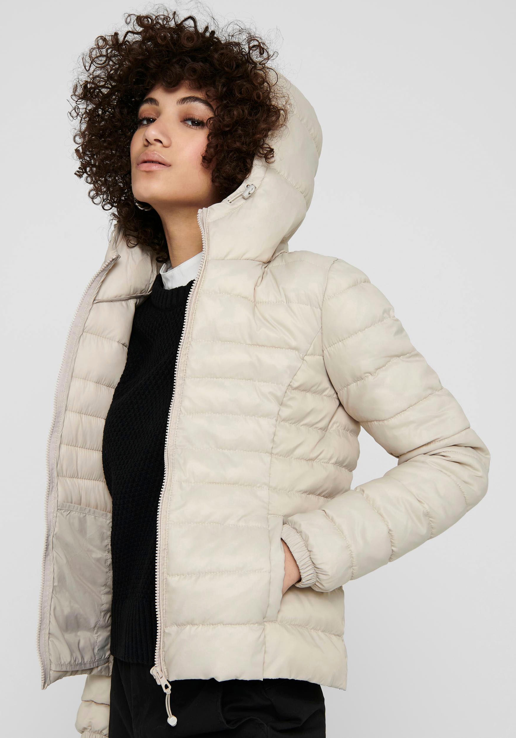 ONLY Steppjacke »ONLTAHOE HOOD JACKET OTW NOOS«, mit Kapuze, in modisch kurzer Form