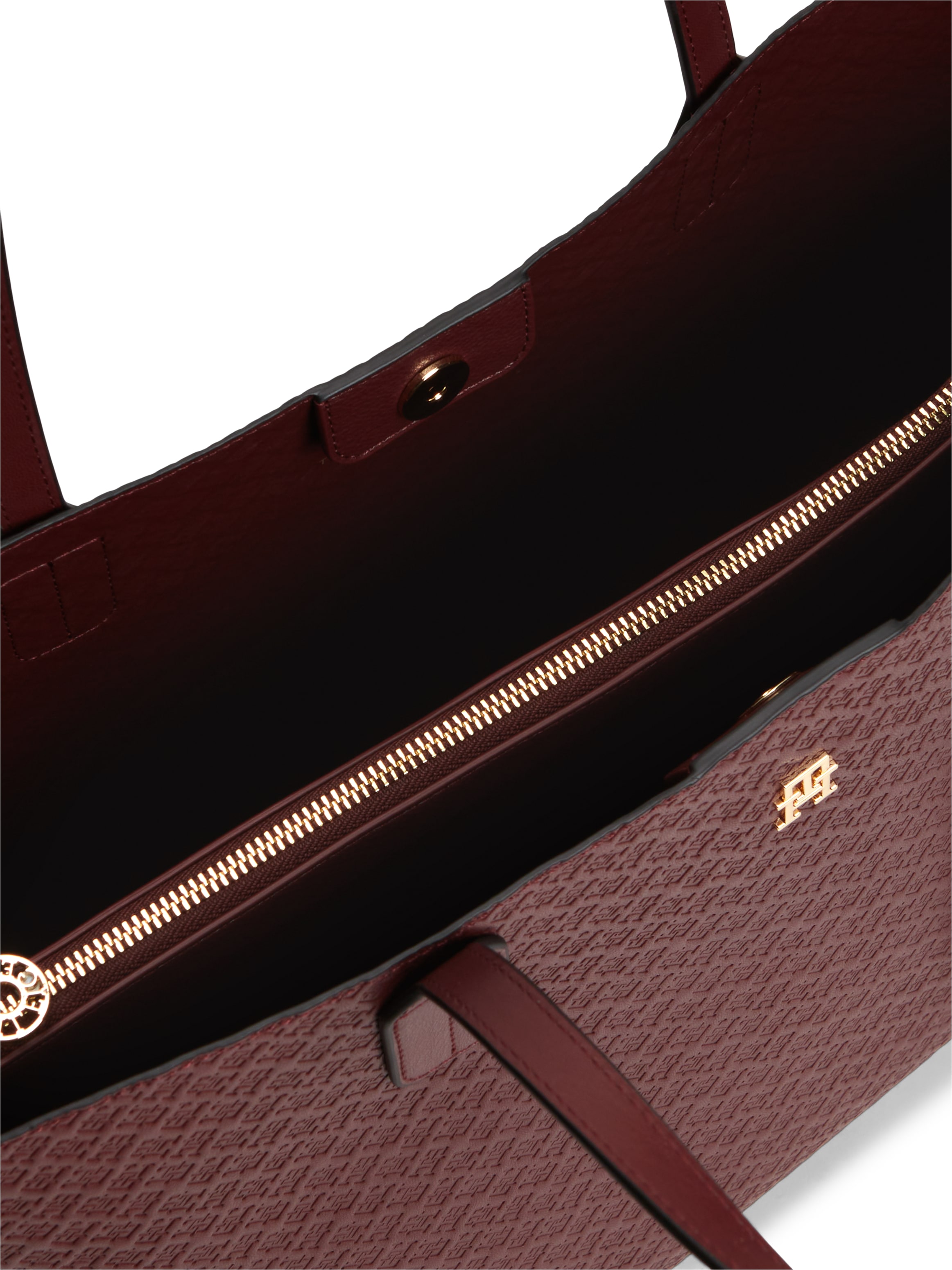 Tommy Hilfiger »TH ICON TOTE MONO« Damen Schultertasche mit TH-Allover-Logoprägung