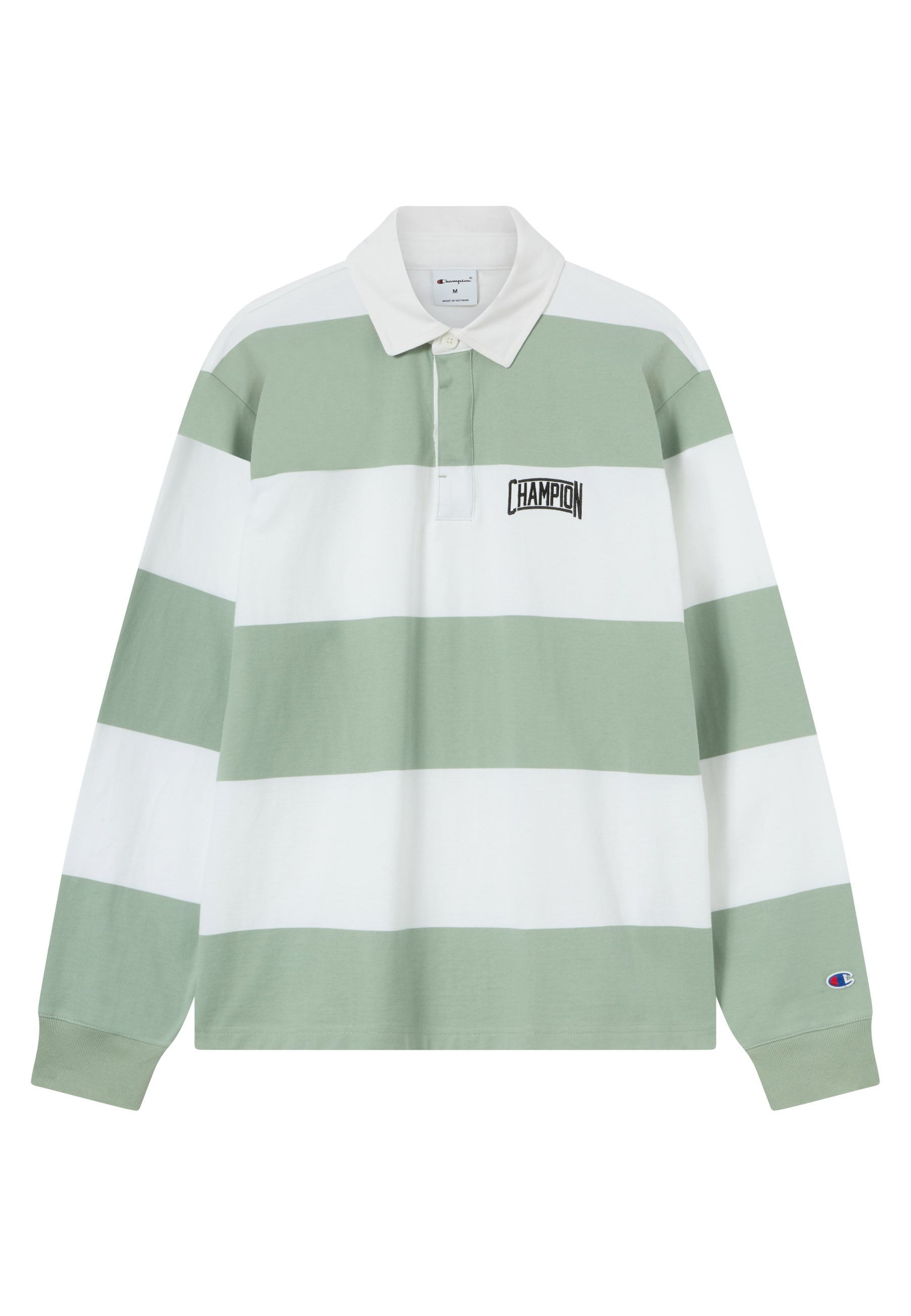 Image of Champion Langarm-Poloshirt "COLLEGE Striped Heavy Jersey Polo" für sportliche Aktivitäten, mit Rundhalsausschnitt, für Erwachsene