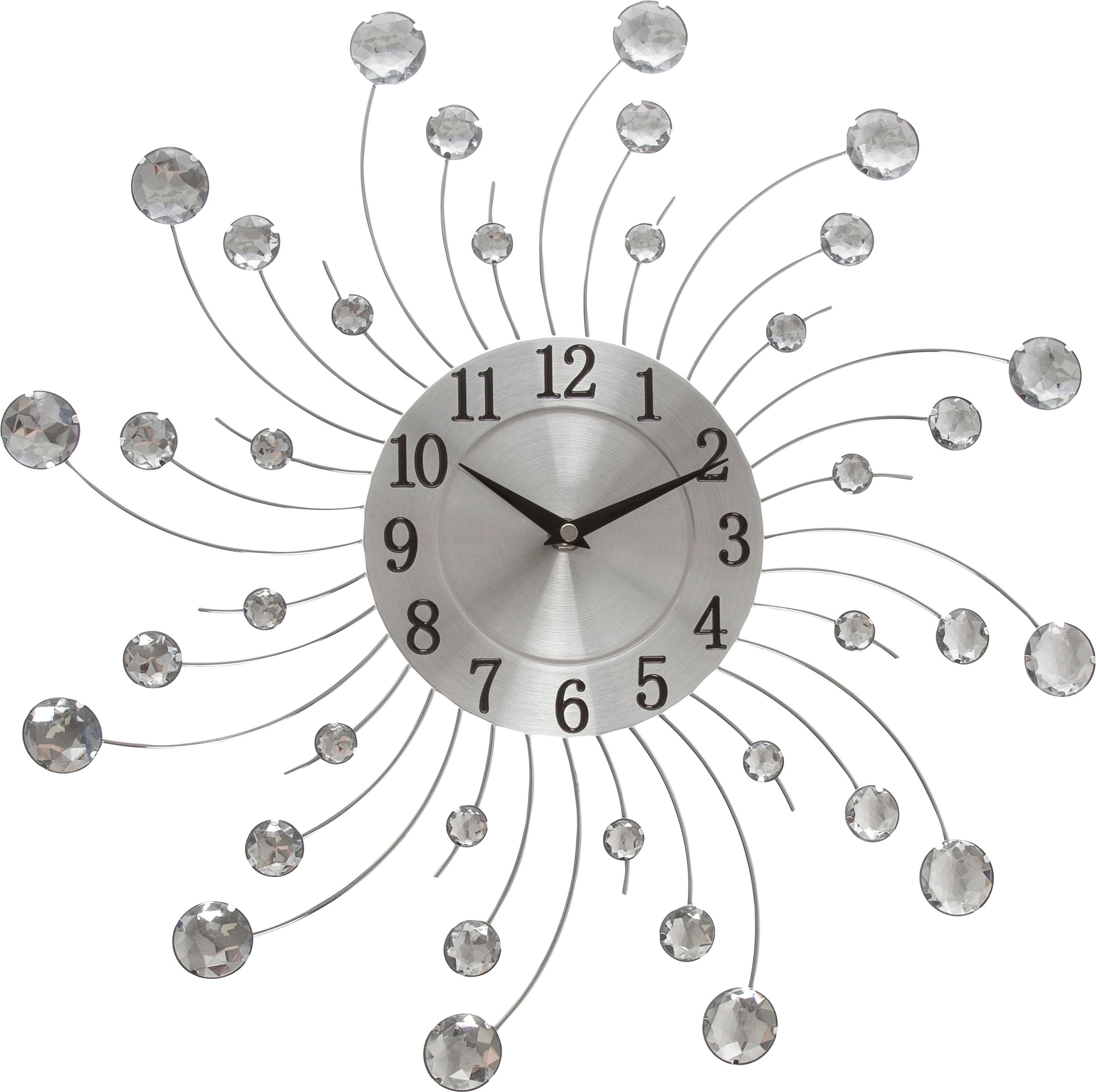 Image of Myflair Möbel & Accessoires Wanduhr »"Diamant"«, rund, Ø 45 cm, mit Schmucksteinen, Sonne, ideal im Wohnzimmer bei Ackermann Versand Schweiz