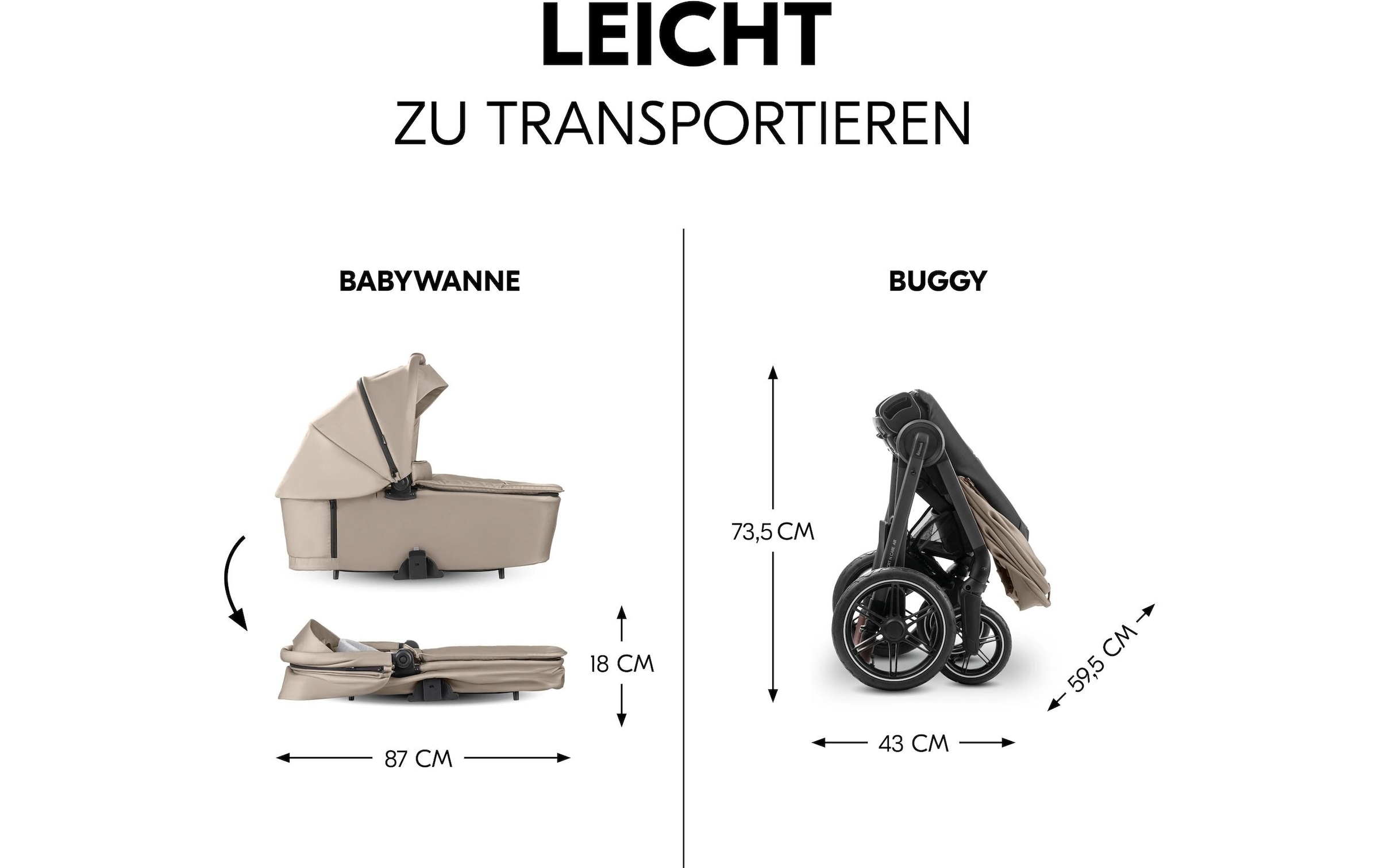 Hauck Poussette combinée »Comfort N Care Air« 22 kilos Belastbarkeit bis 22 kg