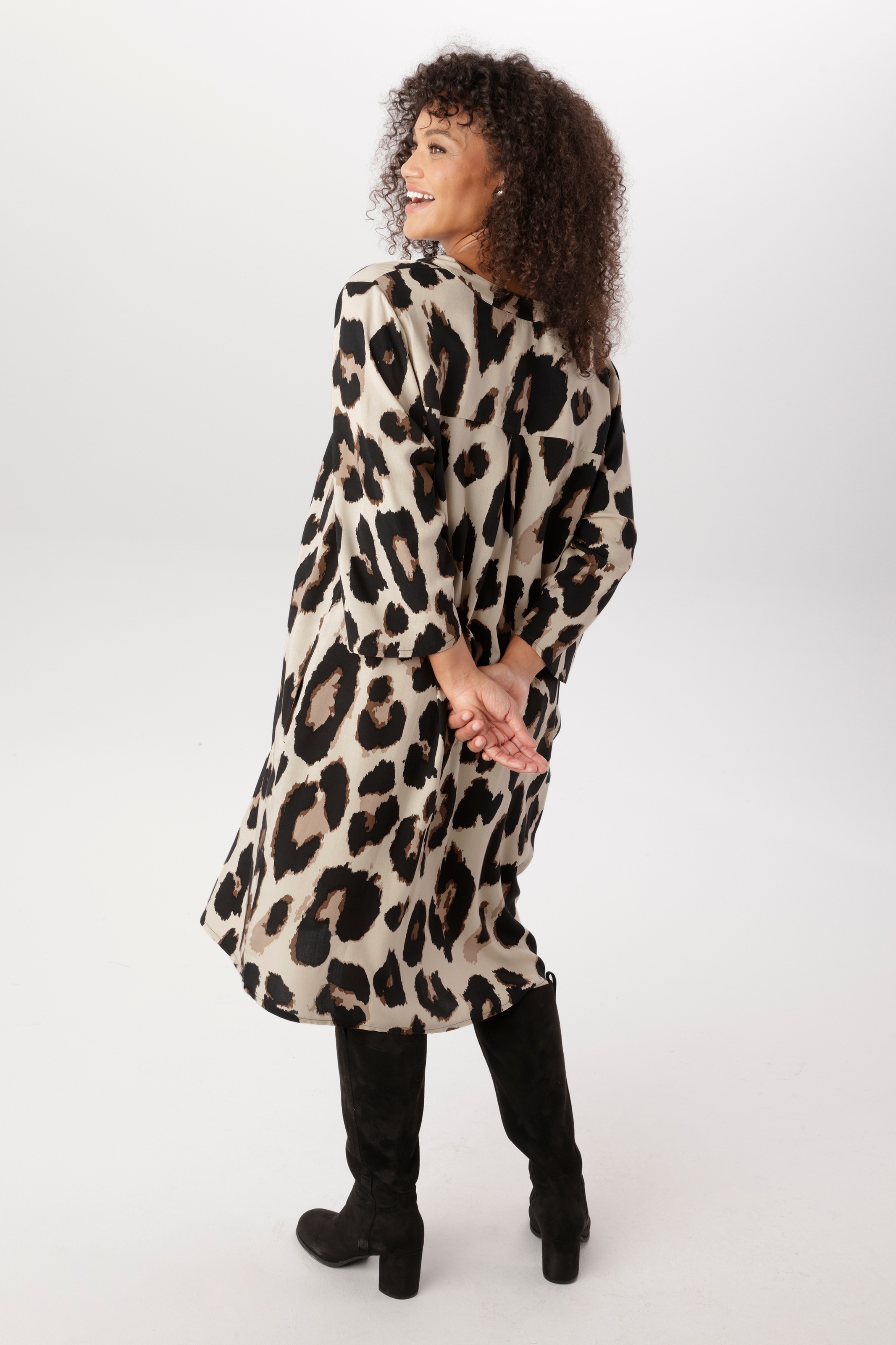 Aniston PLUS Robe imprimée mit tollem Leoprint - NEUE KOLLEKTION